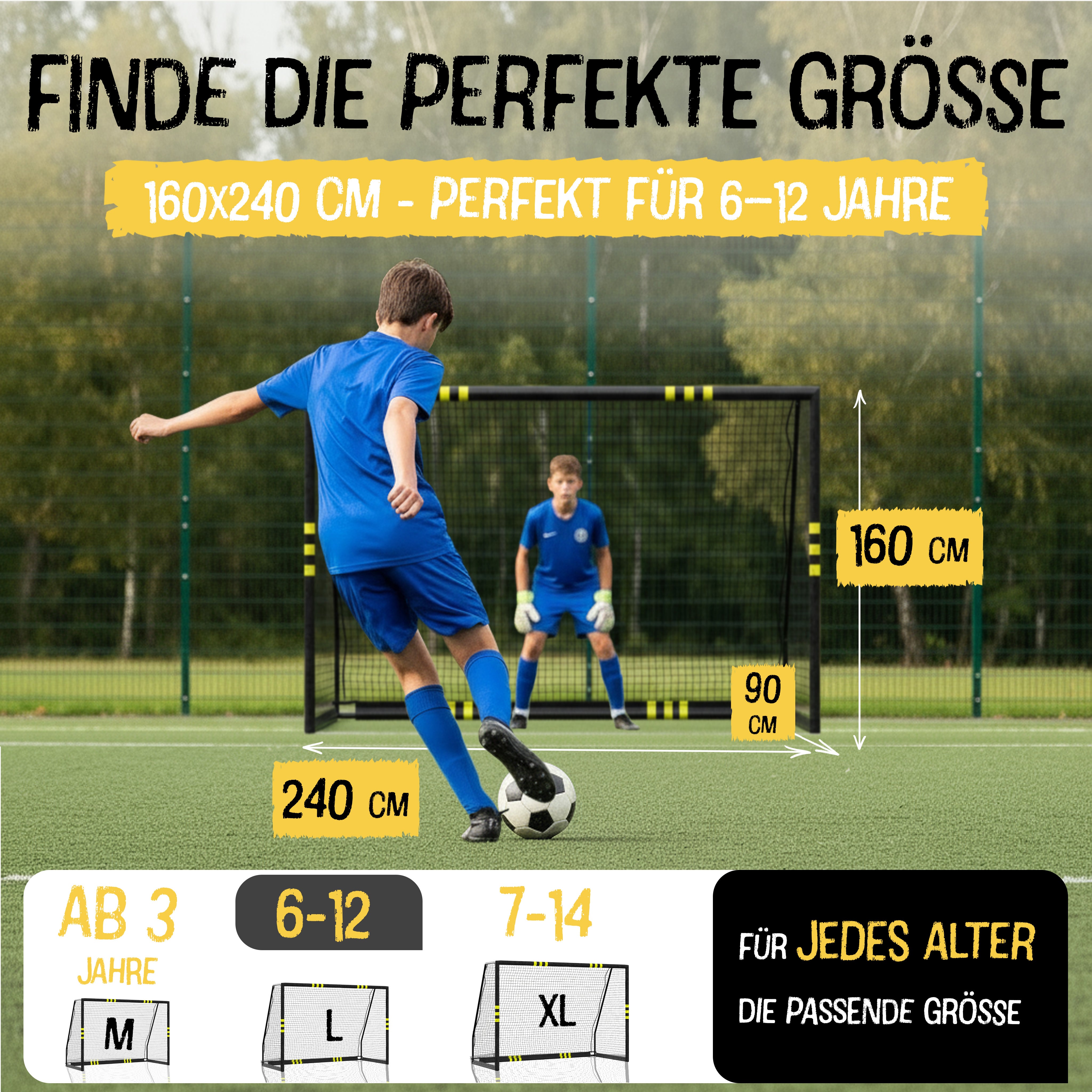 Fußballtor Goal Garden L - 160x240cm