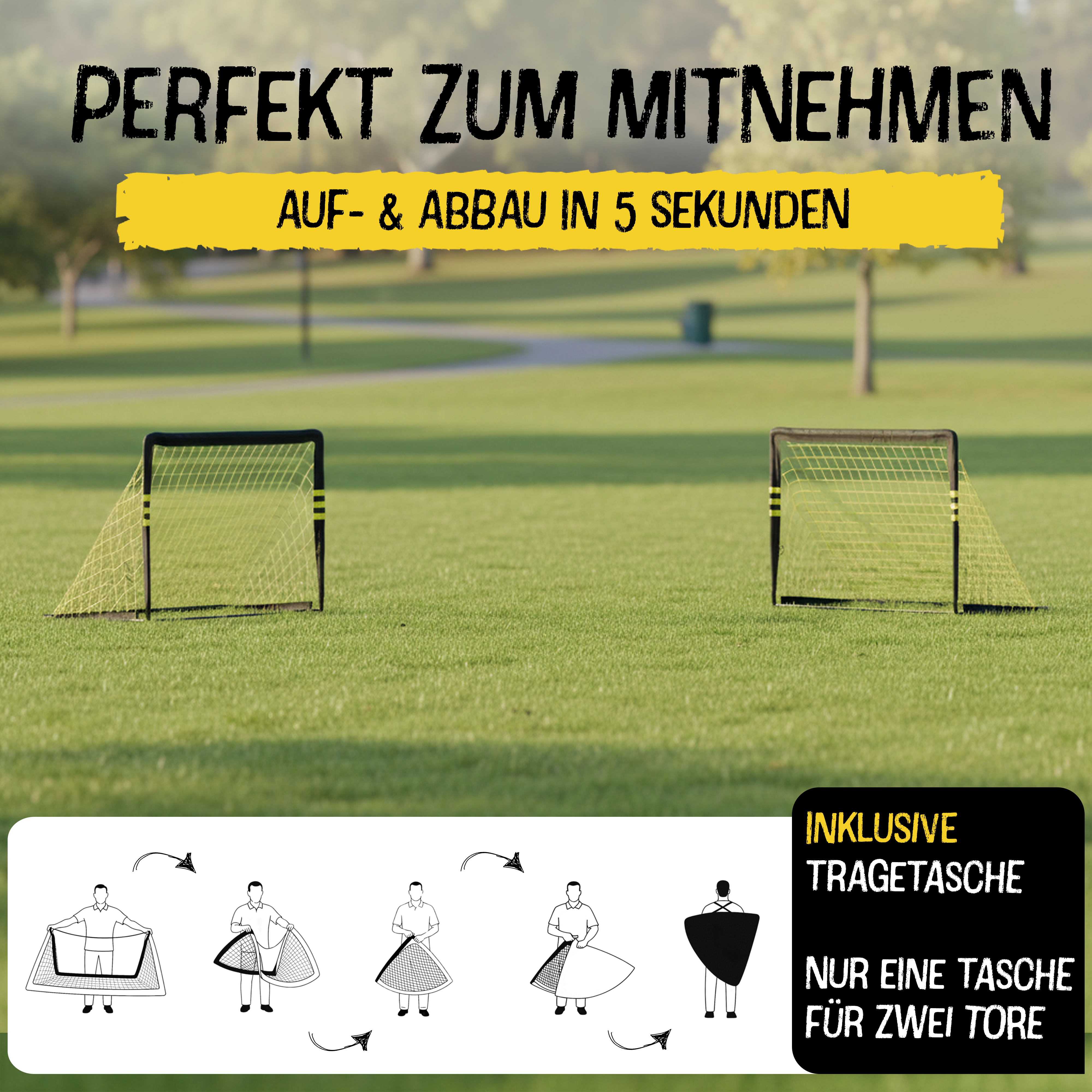 Fußballtor Goal Go Duo S - 90x120cm