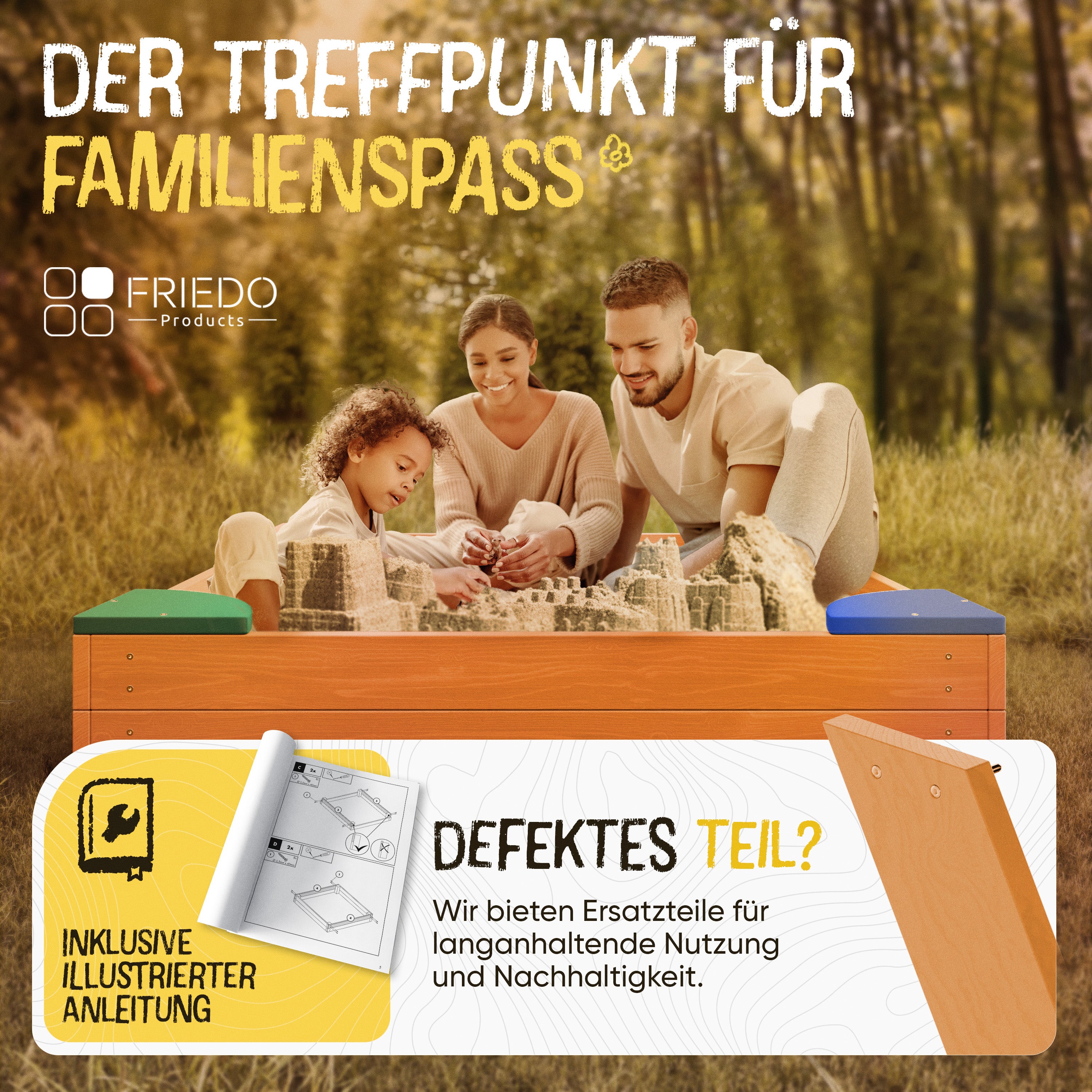 Sandkasten Basic S - 90x90cm