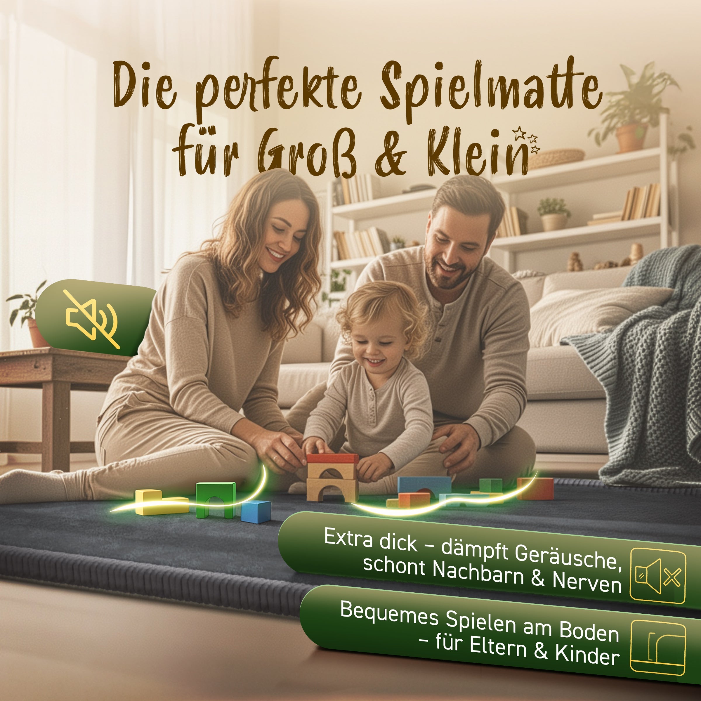 Kinderteppich - S - 80x150cm - Anthrazit