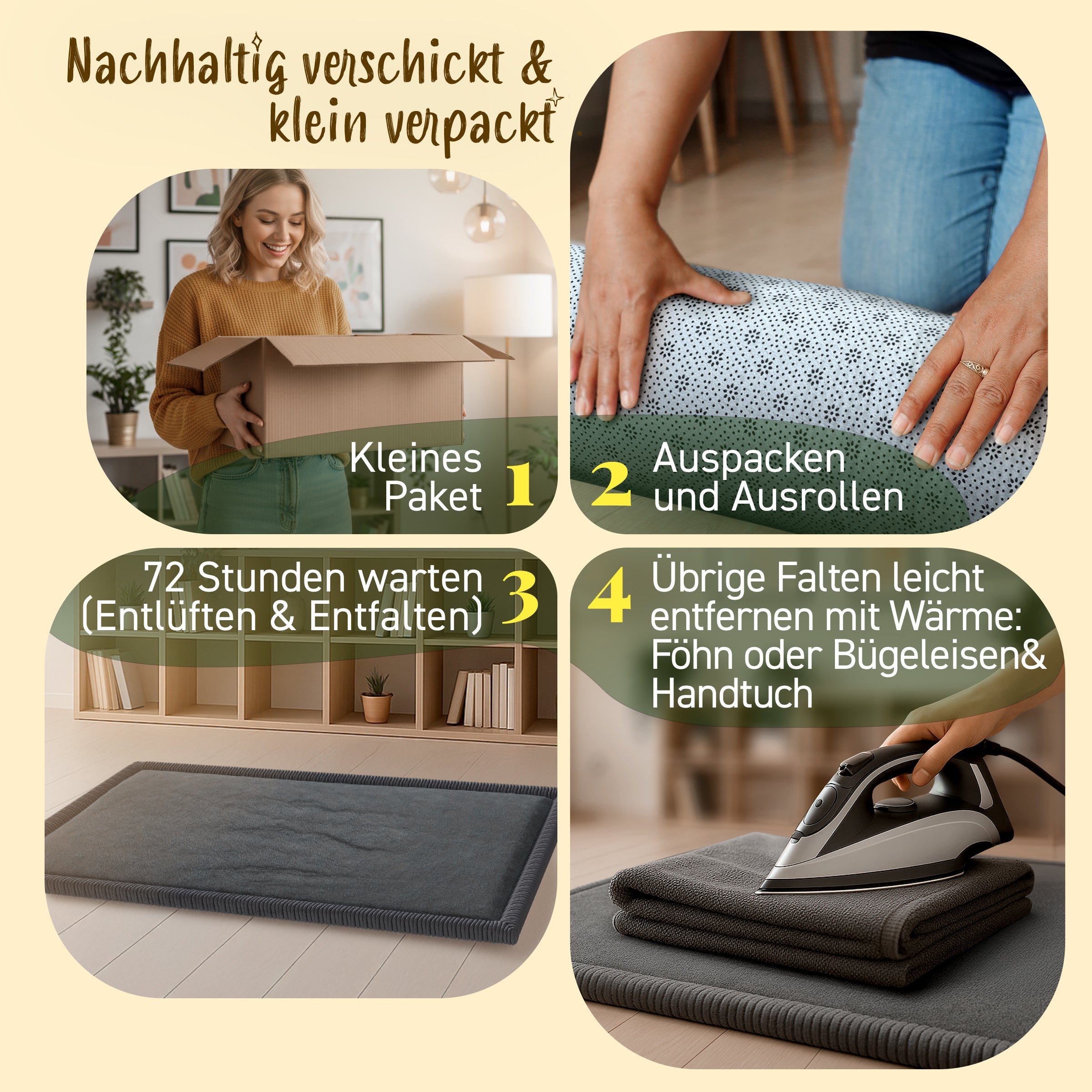 Kinderteppich - Eckig - 150x150cm - Anthrazit