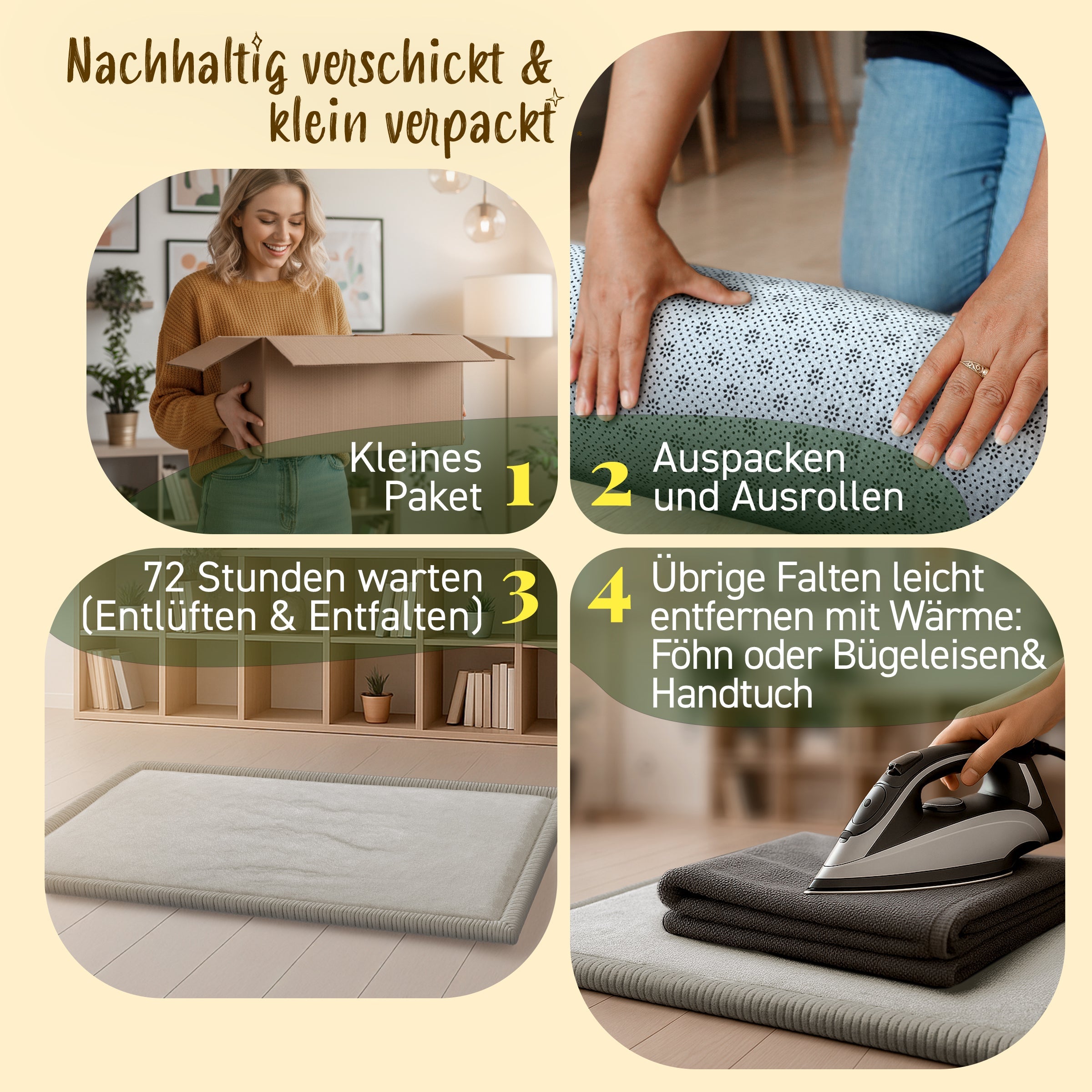 Kinderteppich - M - 140x200cm - Beige