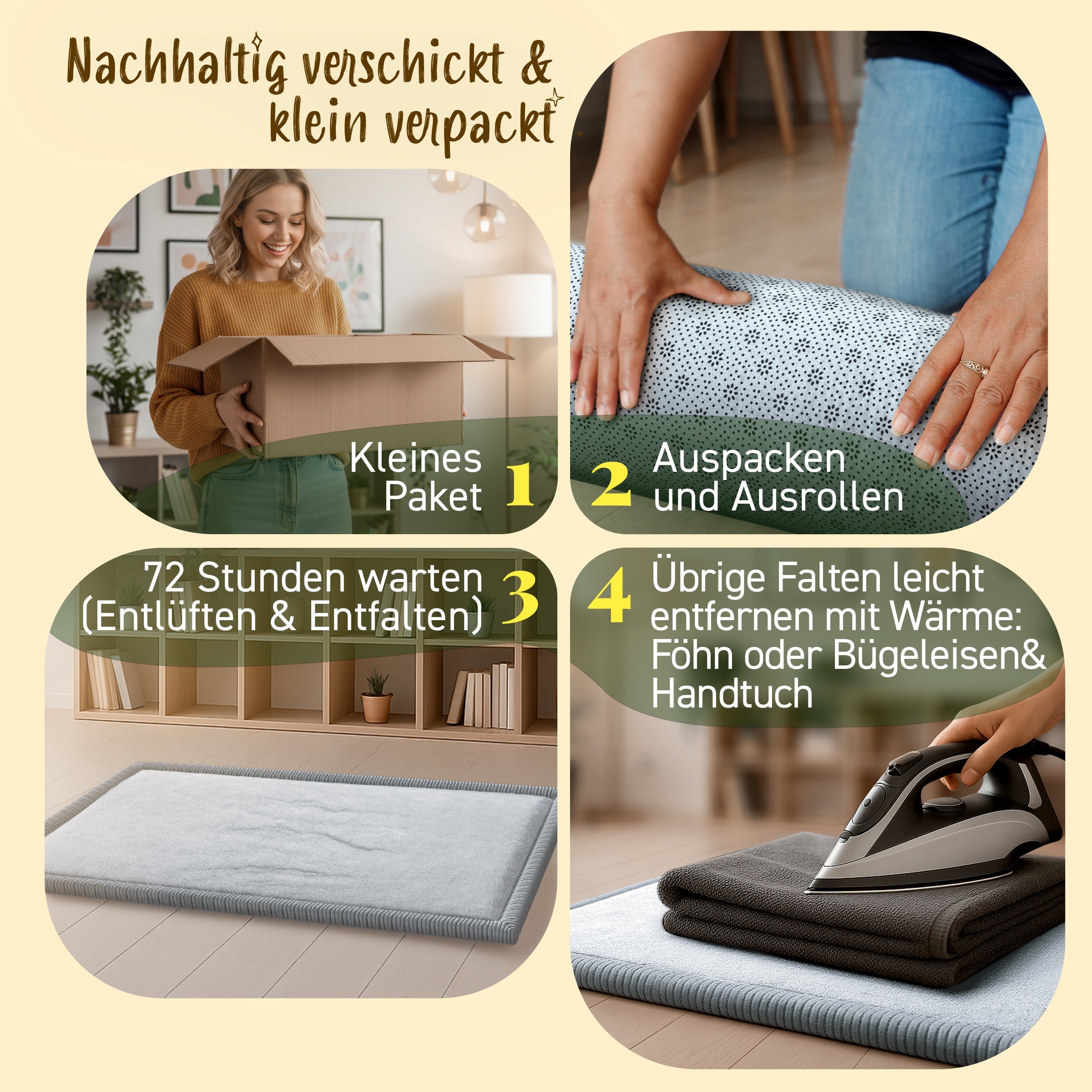 Kinderteppich - Rund - 150cm - Hellgrau