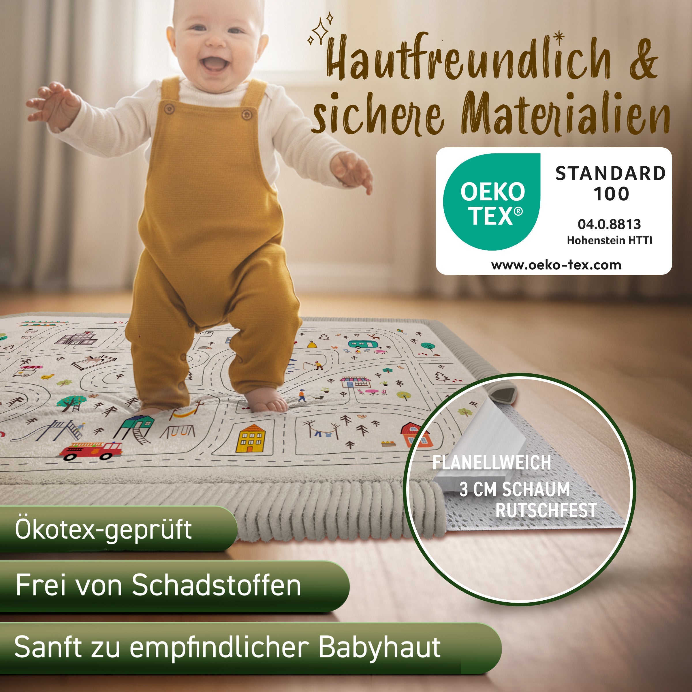 Kinderteppich - S - 80x150cm - Autos