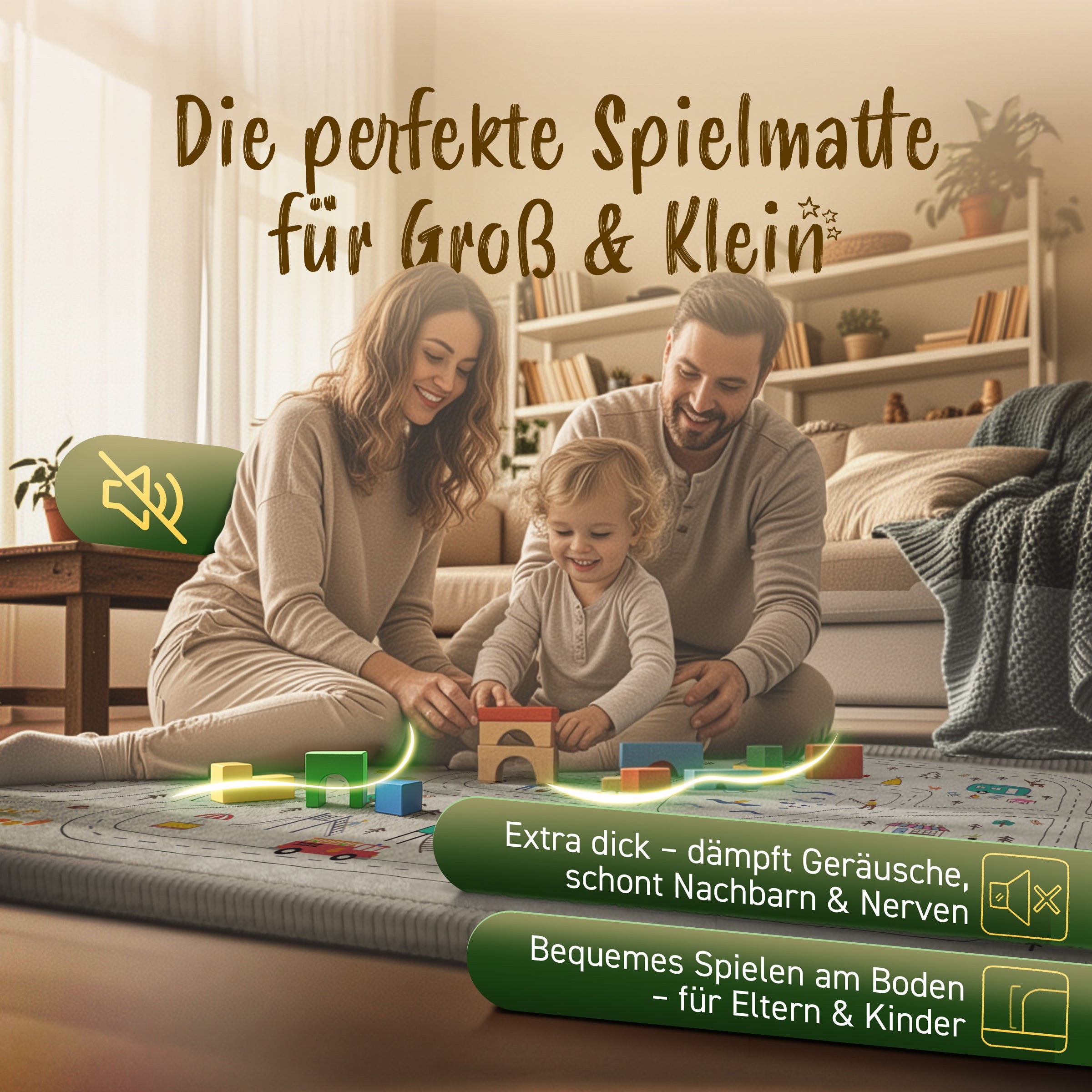 Kinderteppich - M - 140x200cm - Autos