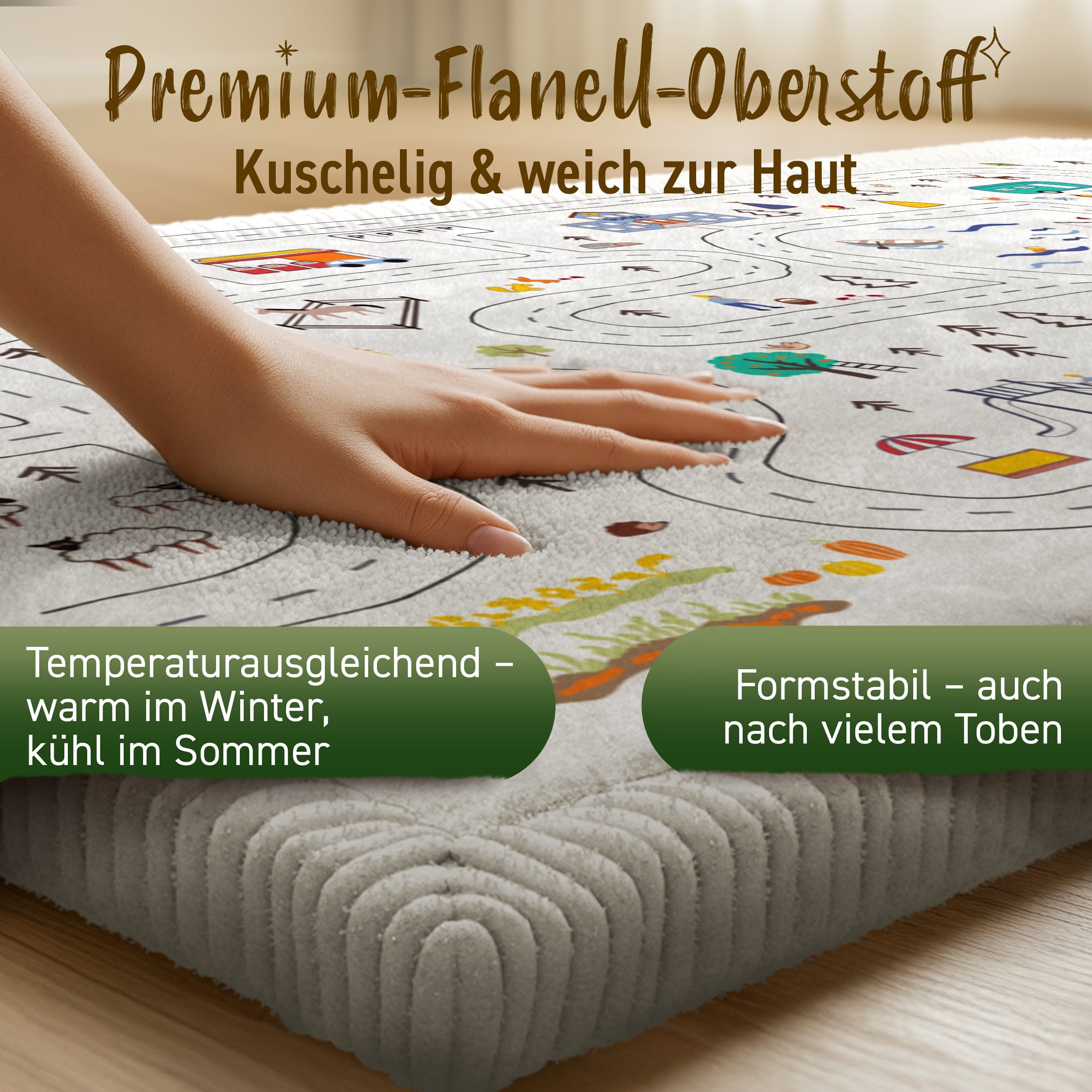 Kinderteppich - M - 140x200cm - Autos