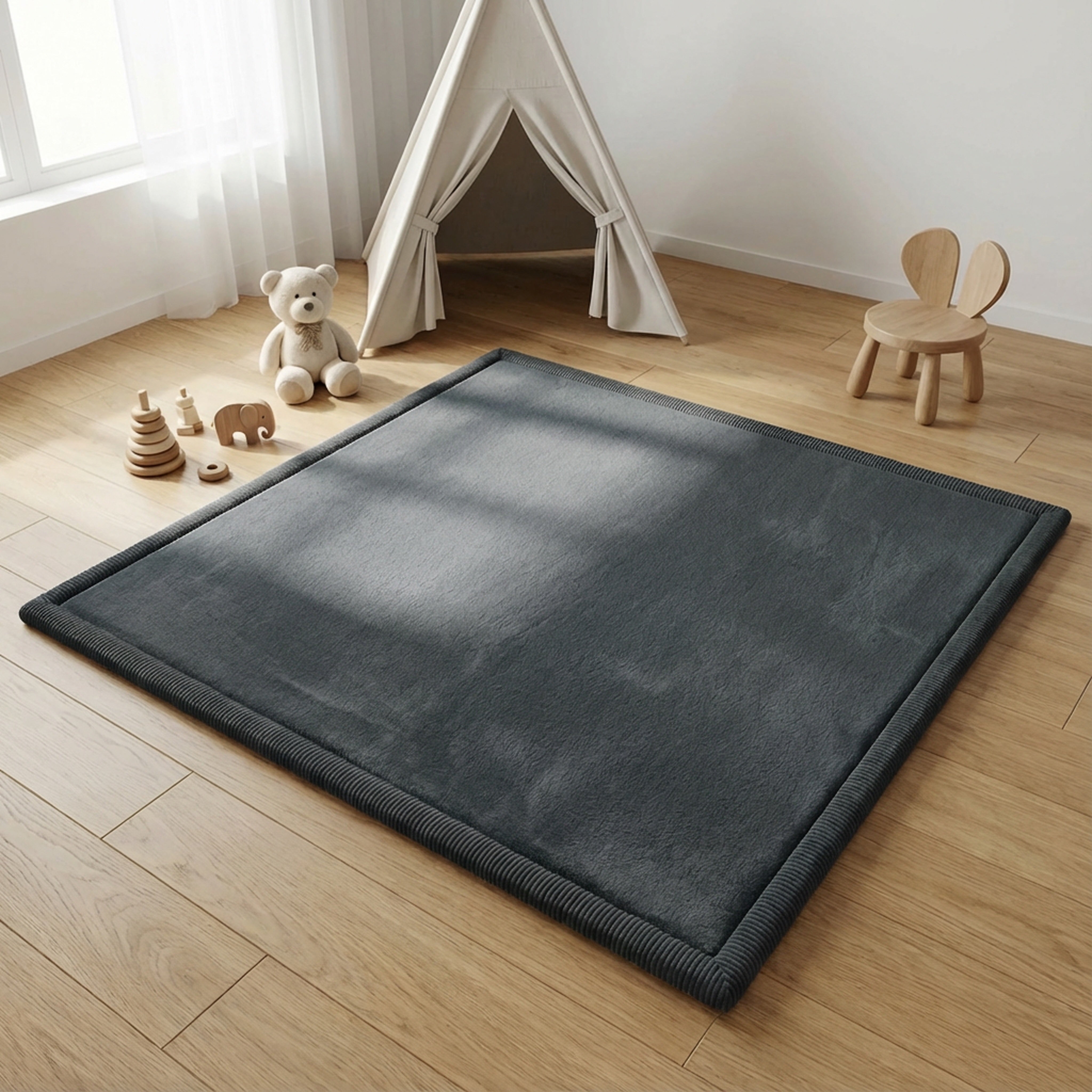 Anthrazit - Eckig - 150x150cm - Bild 1