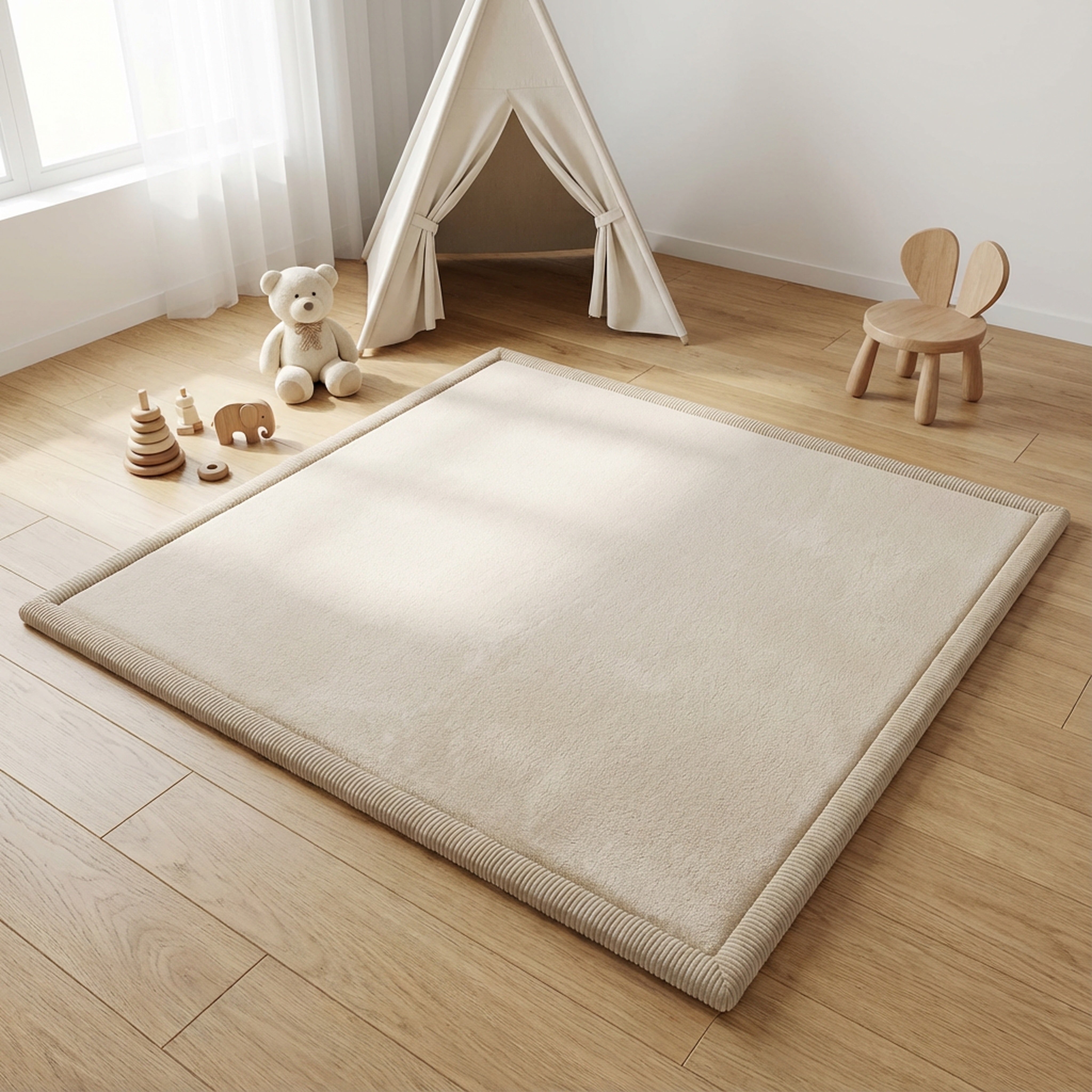Beige - Eckig - 150x150cm - Bild 1
