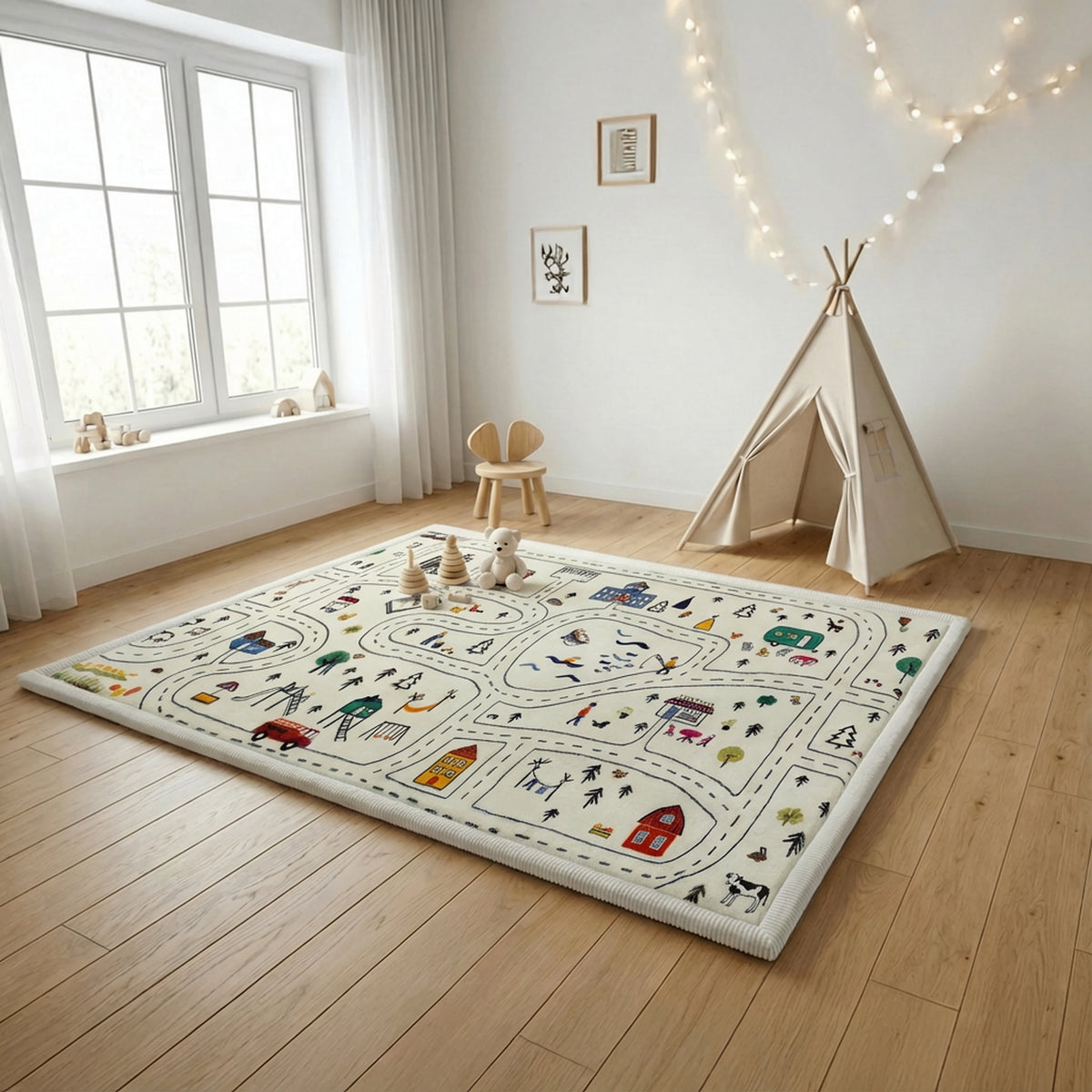 FRIEDO Kinderteppich mit Straßenmotiv