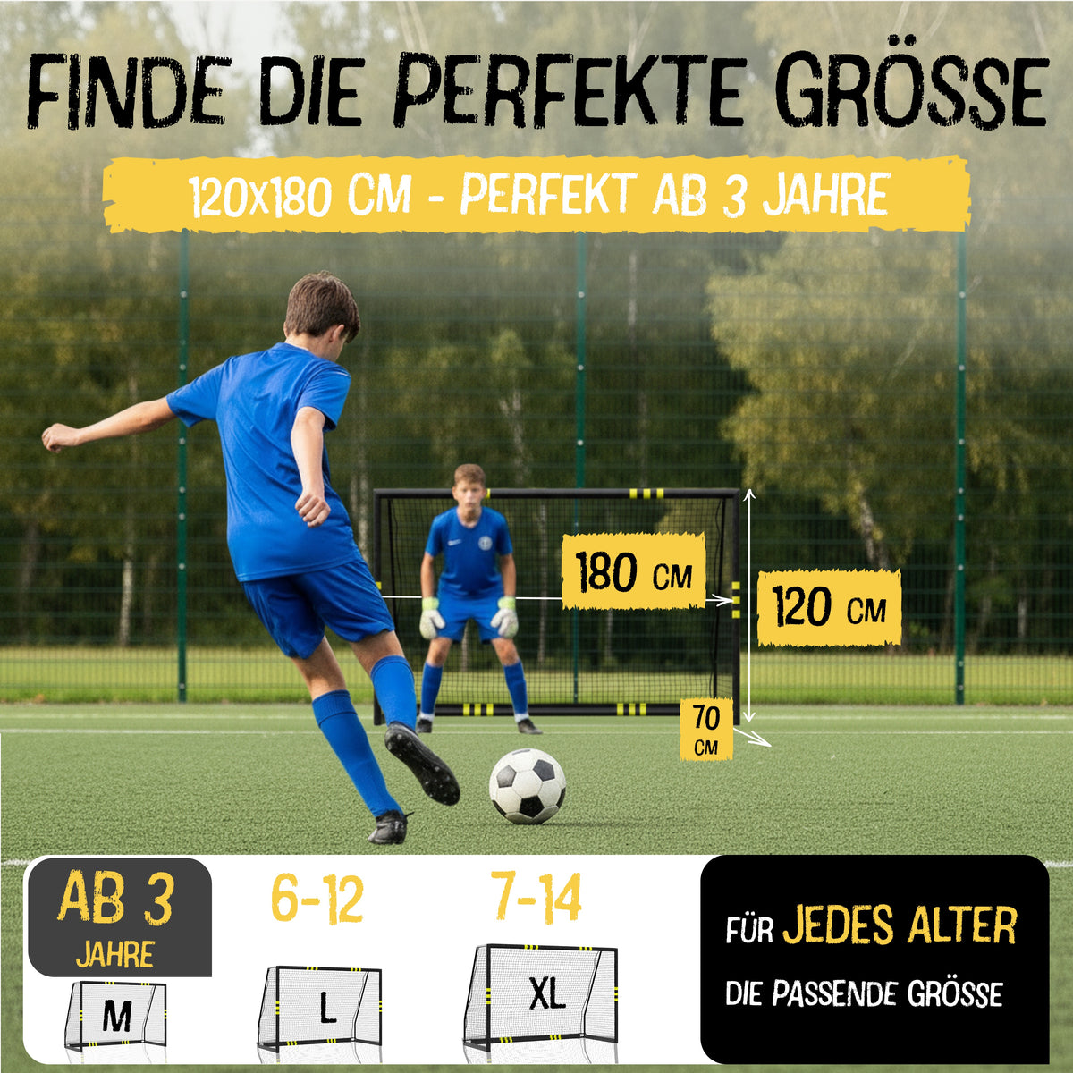 FRIEDO Fußballtor Goal Garden im Garten