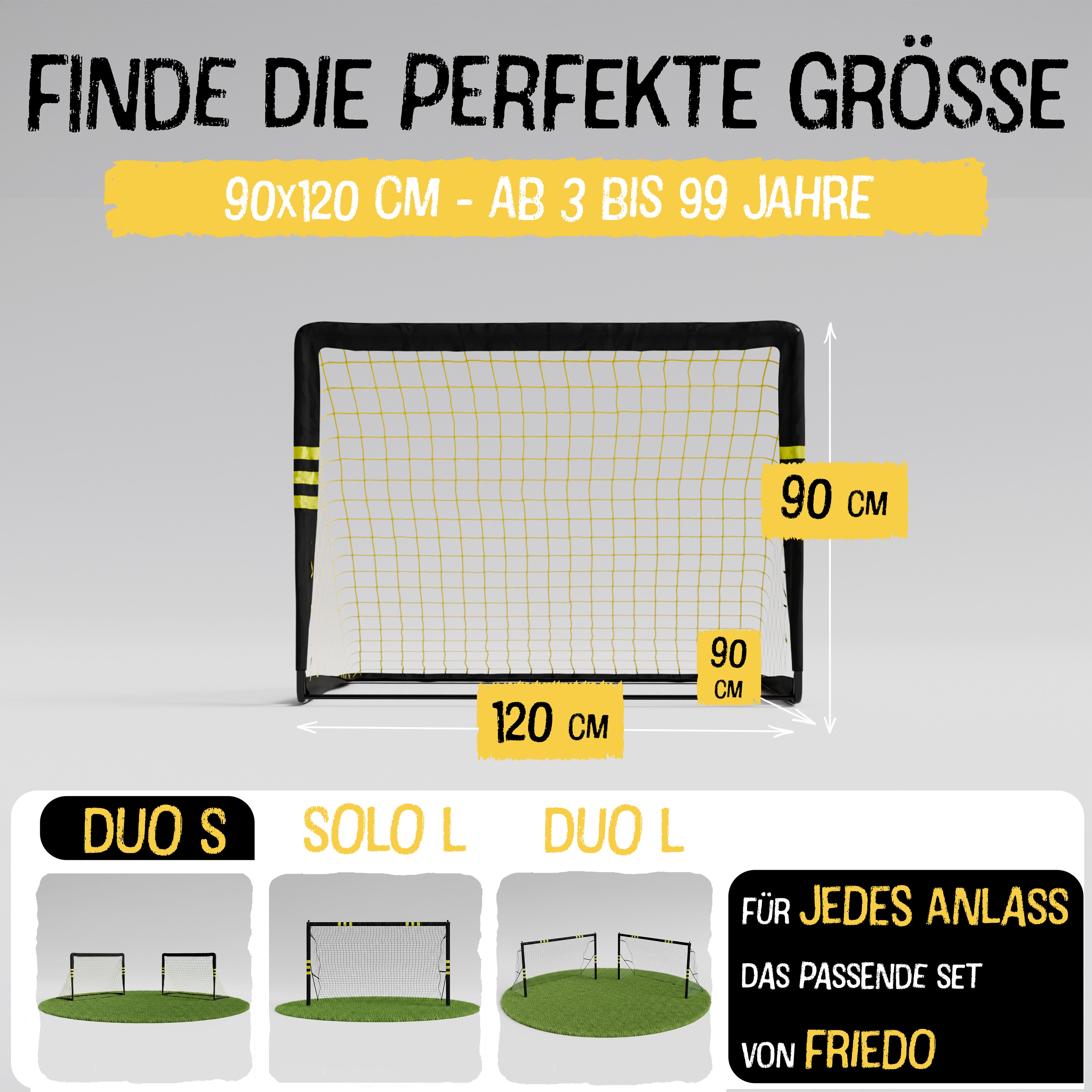 Fußballtor Goal Go Duo S - 90x120cm