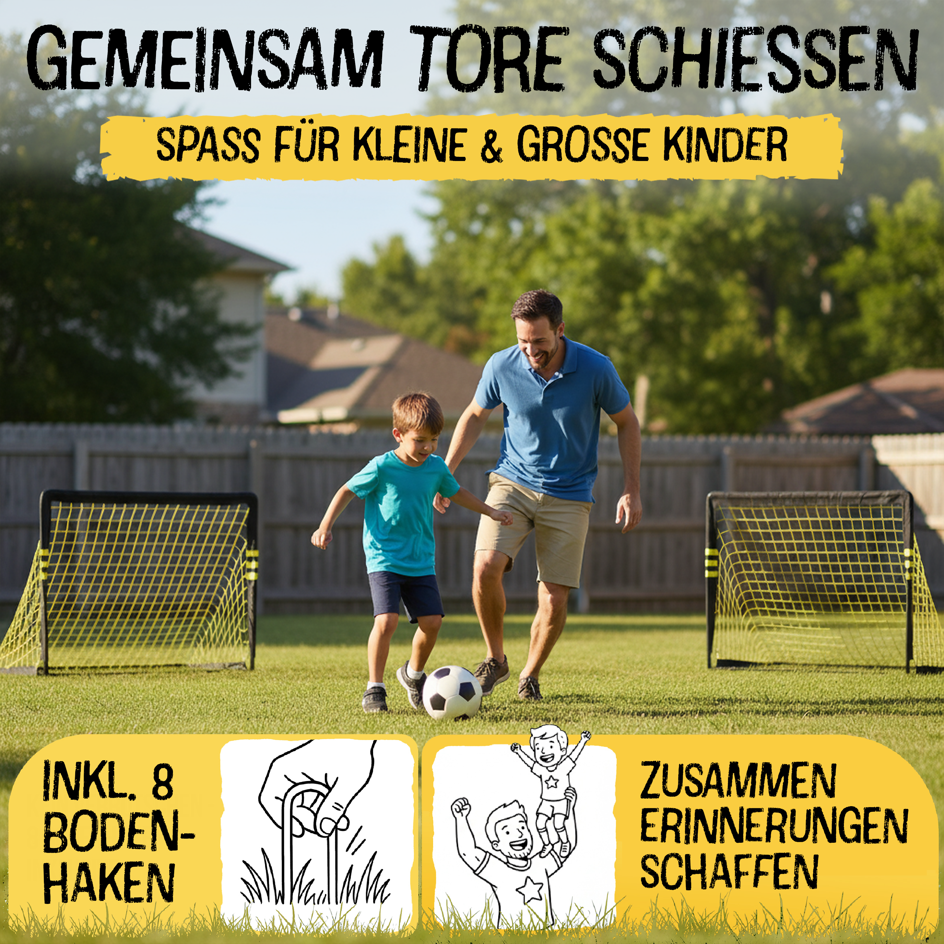 Fußballtor Goal Go Duo S - 90x120cm