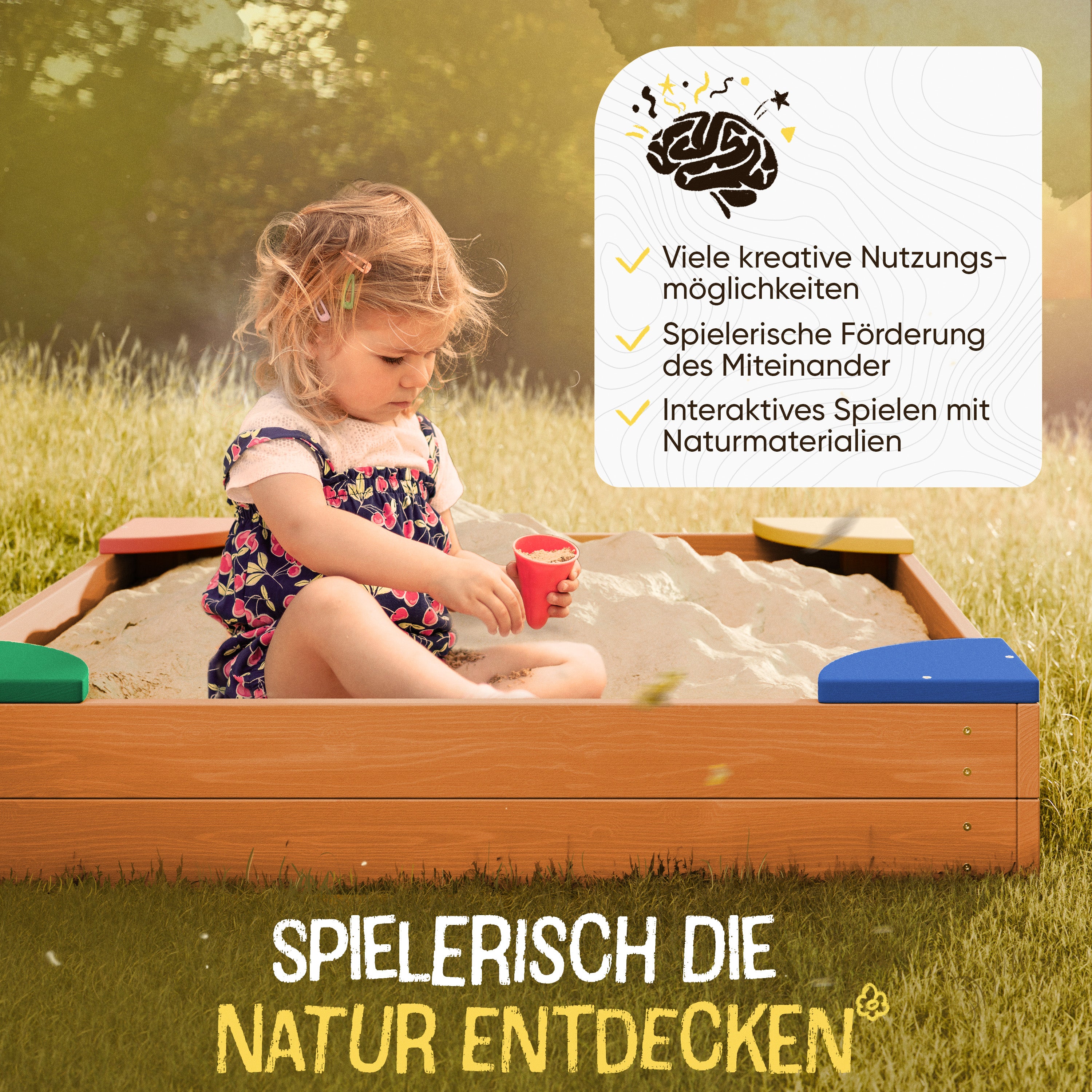 Sandkasten Basic S - 90x90cm