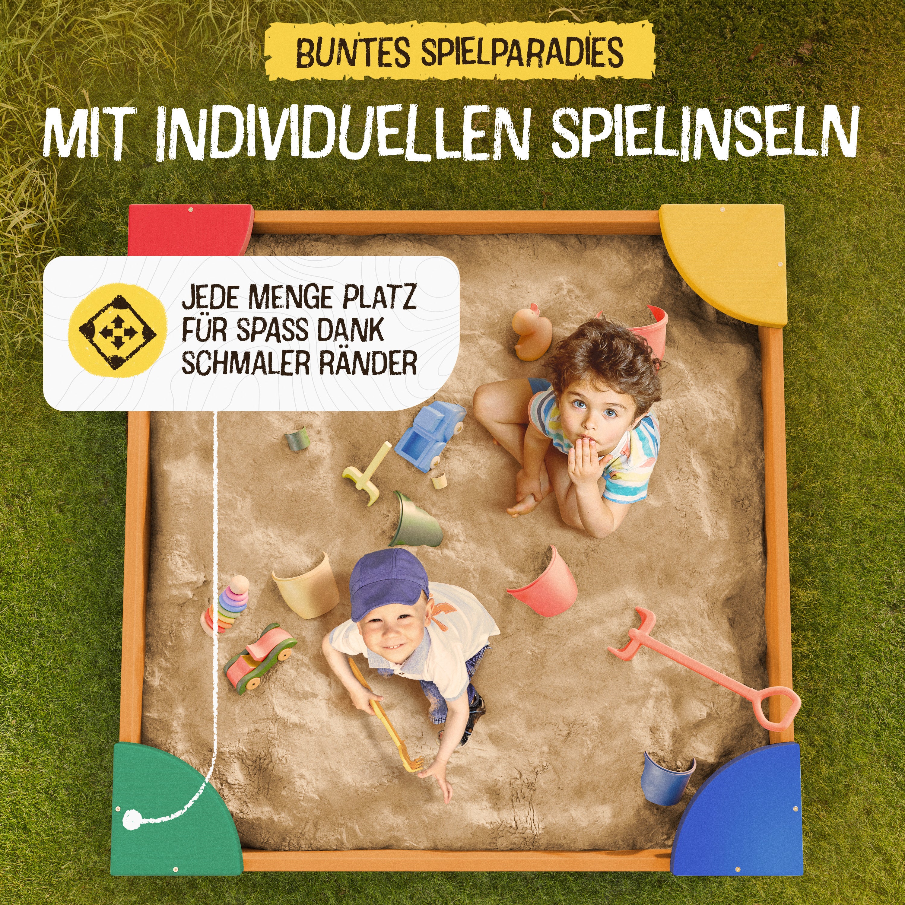 Sandkasten Basic S - 90x90cm