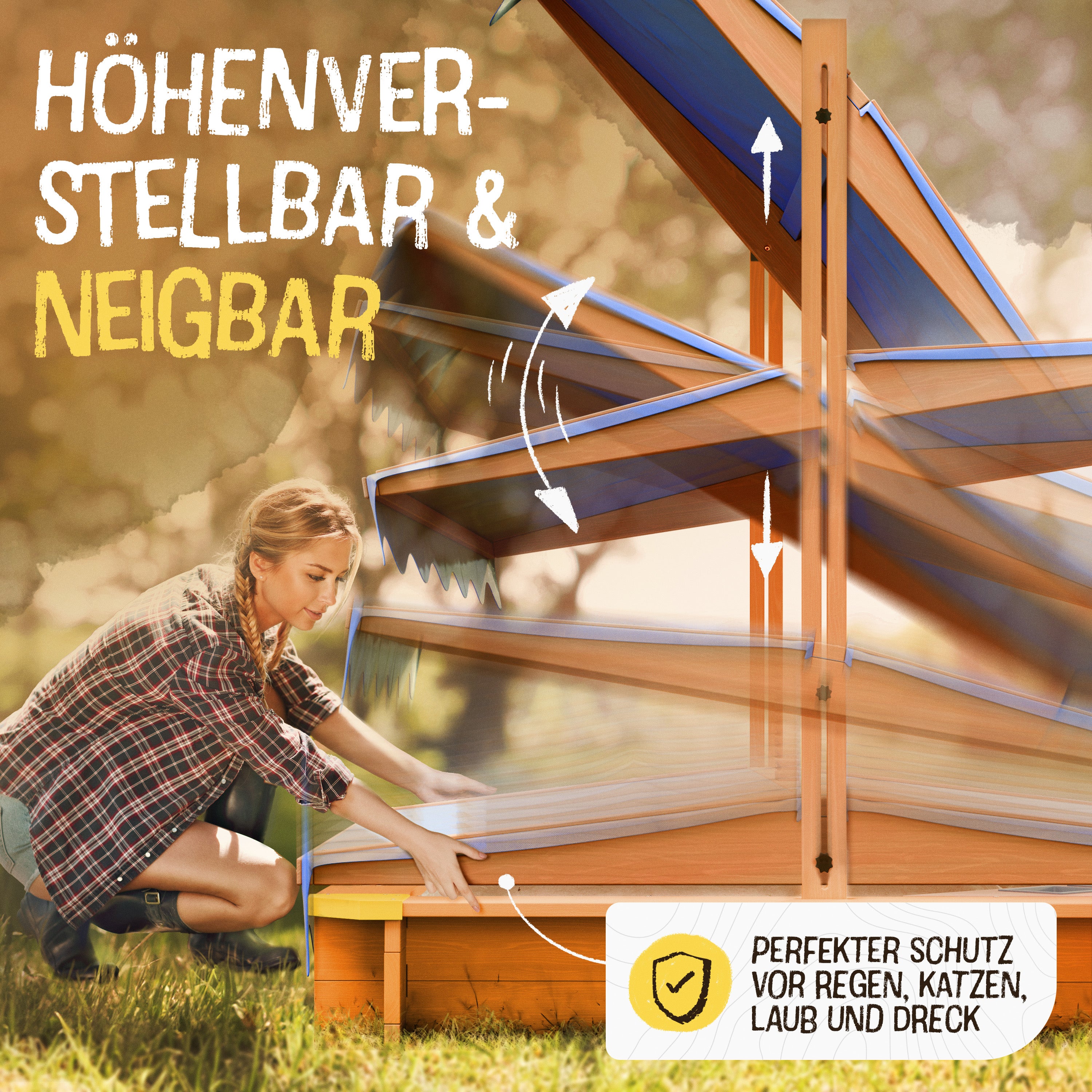 Sandkasten Premium L - 140x140cm