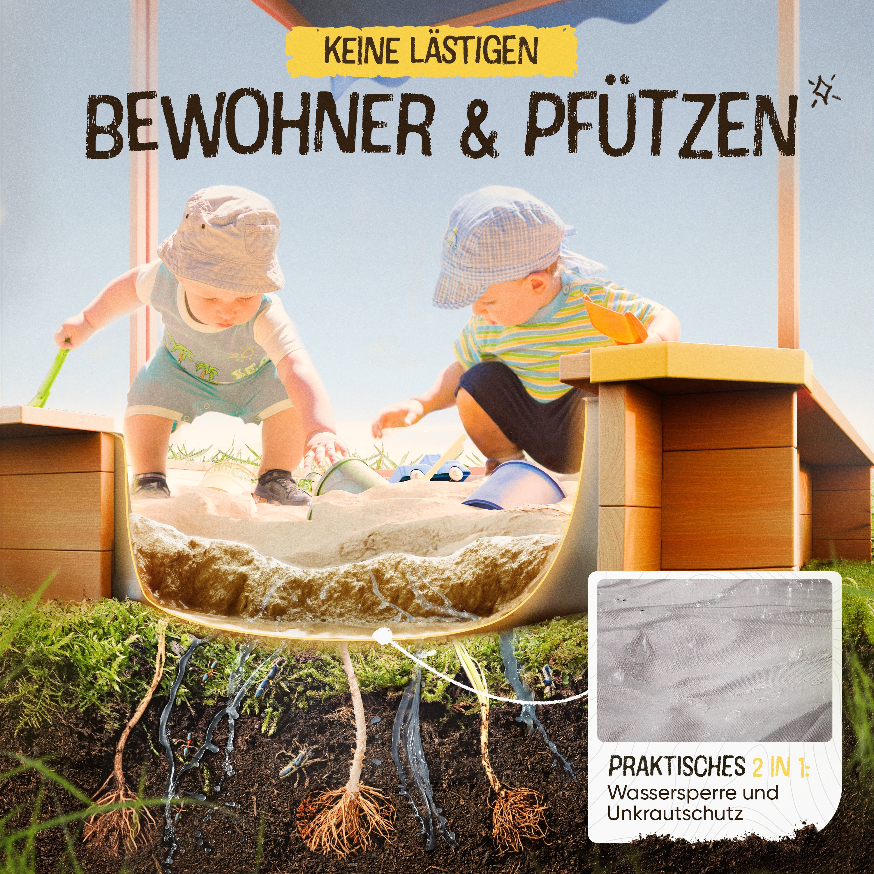 Sandkasten Premium M - 120x120cm