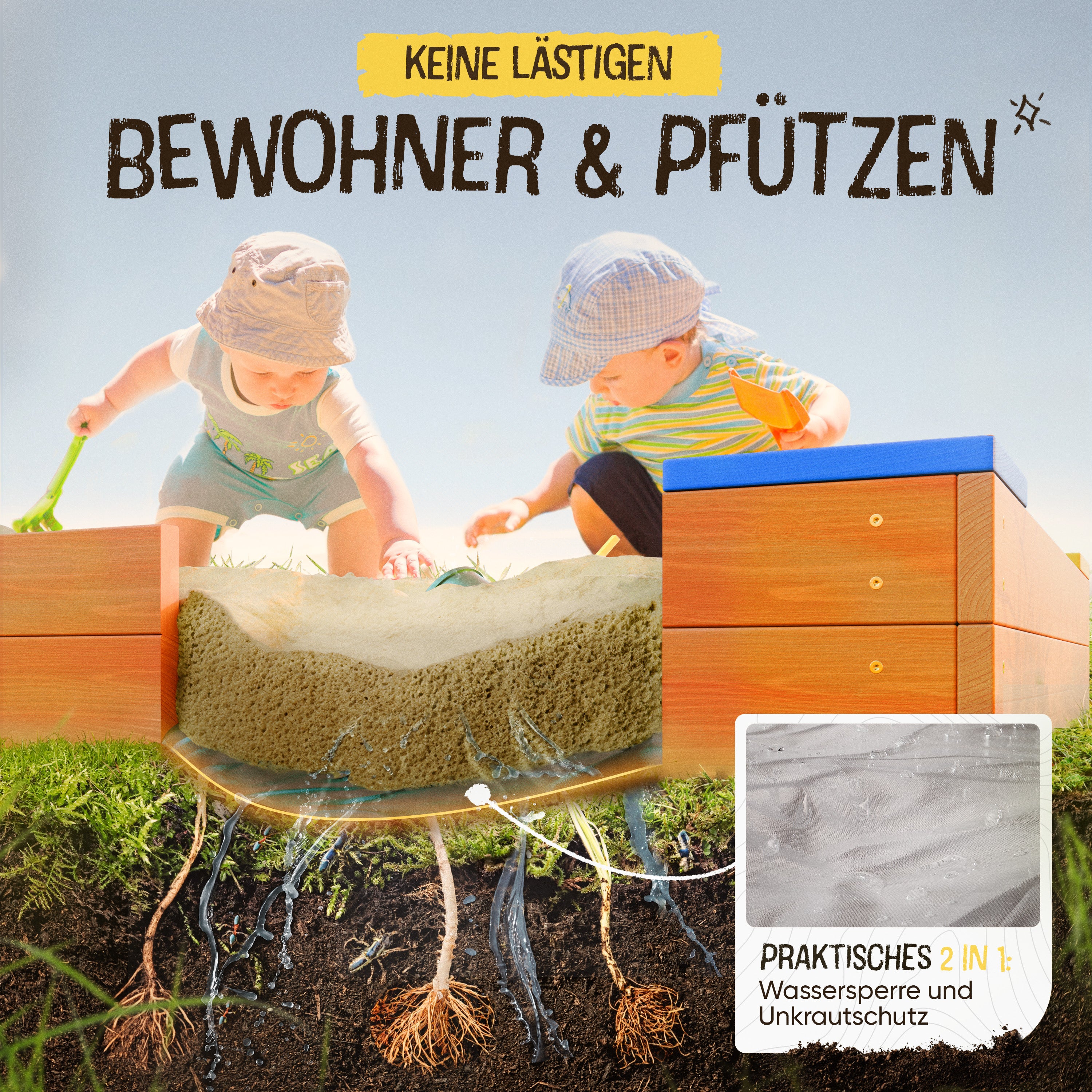 Sandkasten Basic S - 90x90cm