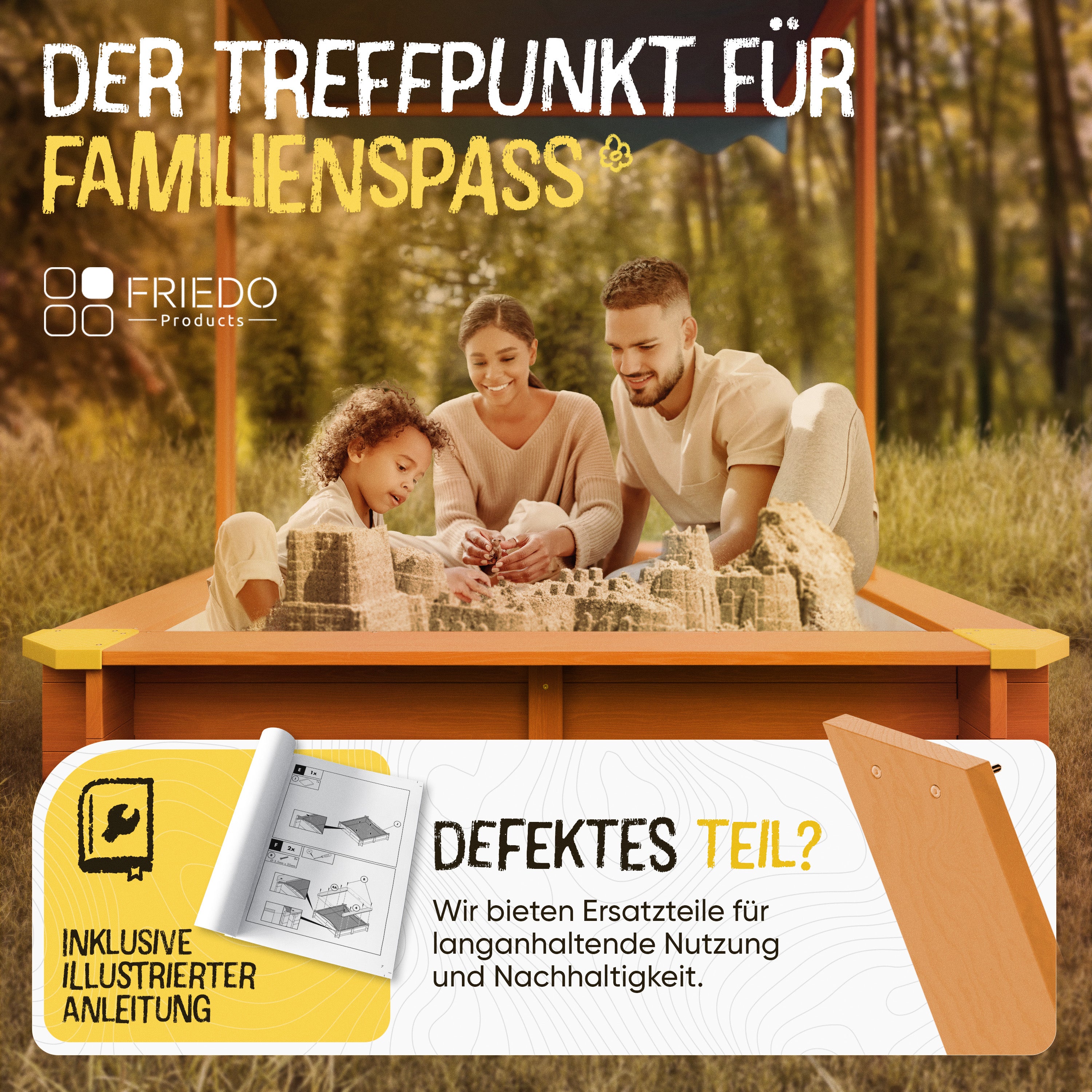 Sandkasten Premium M - 120x120cm