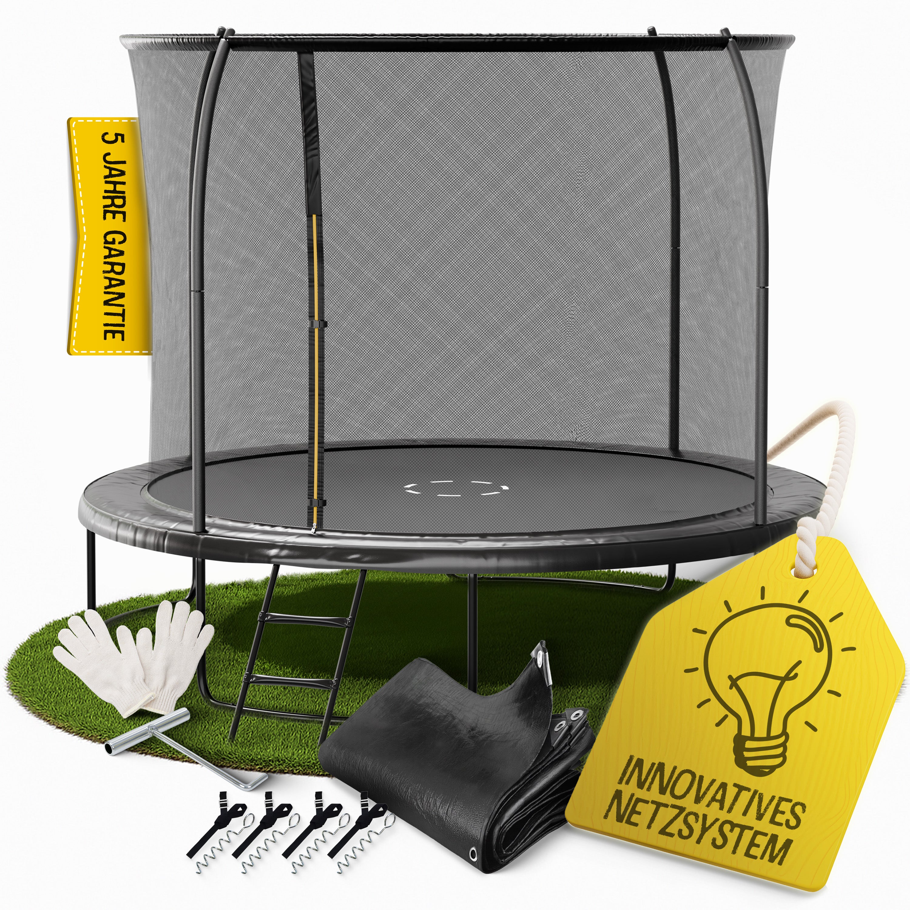 Premium Trampolin L (305cm) + Schutz