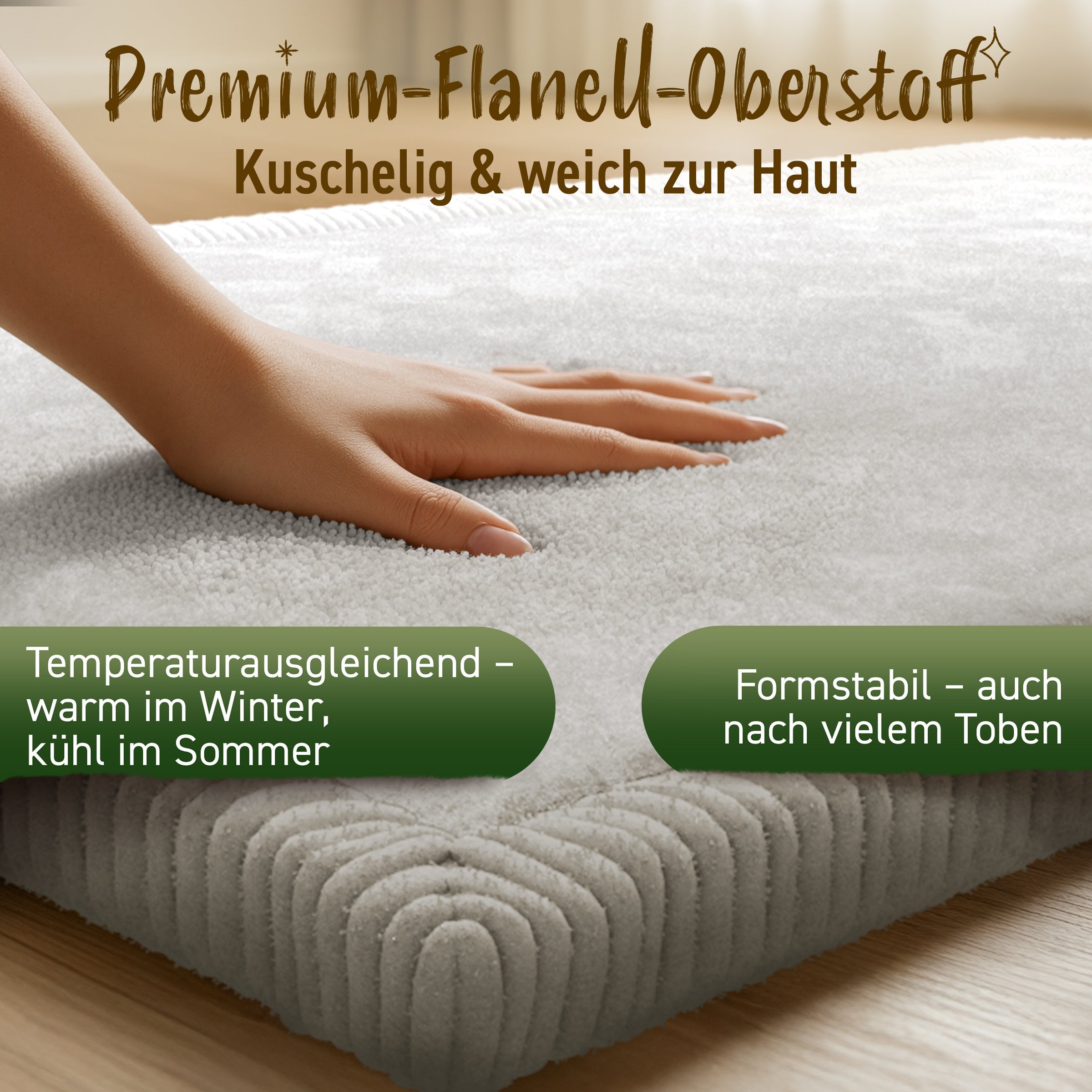 Kinderteppich - M - 140x200cm - Beige