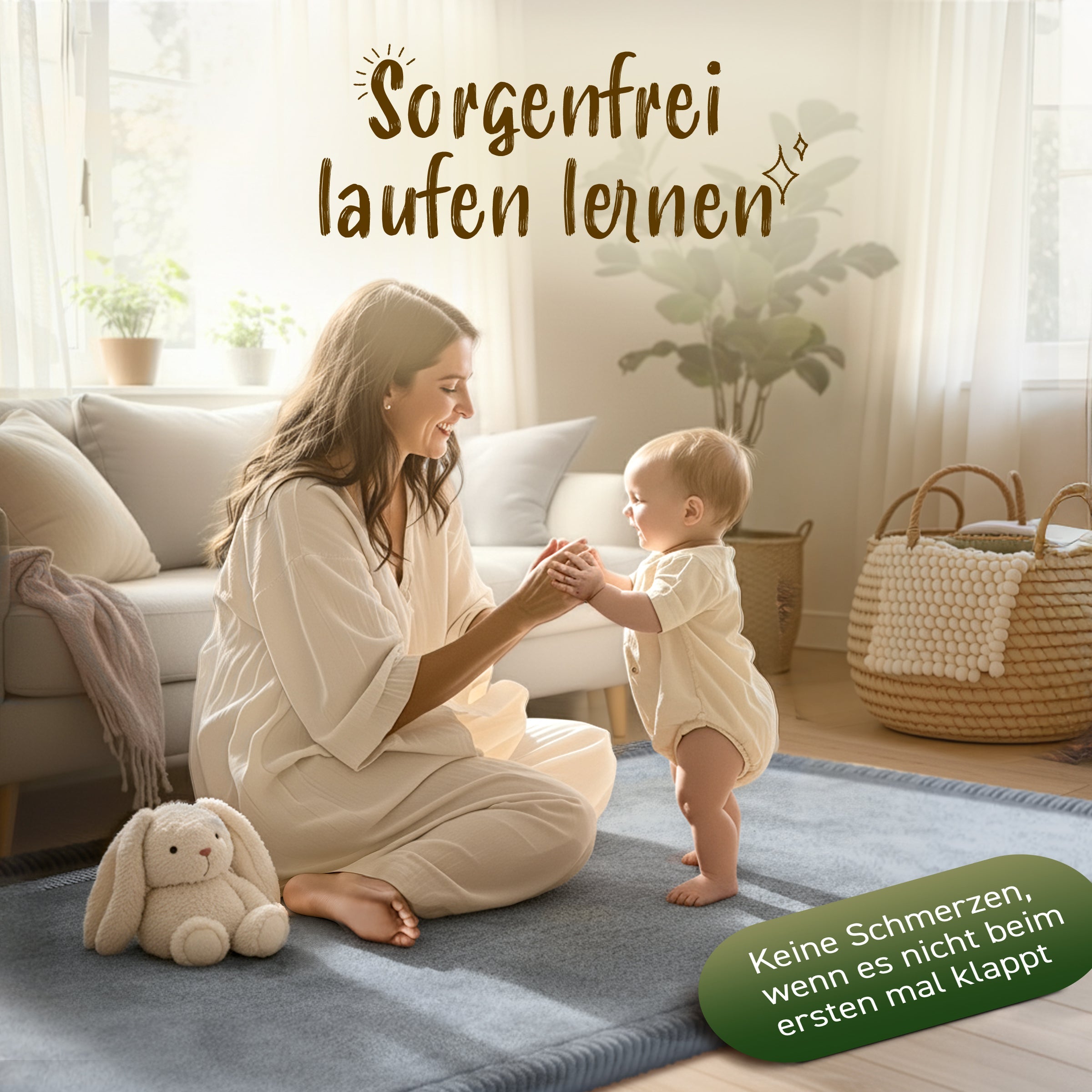 Kinderteppich - L - 160x230cm - Hellgrau