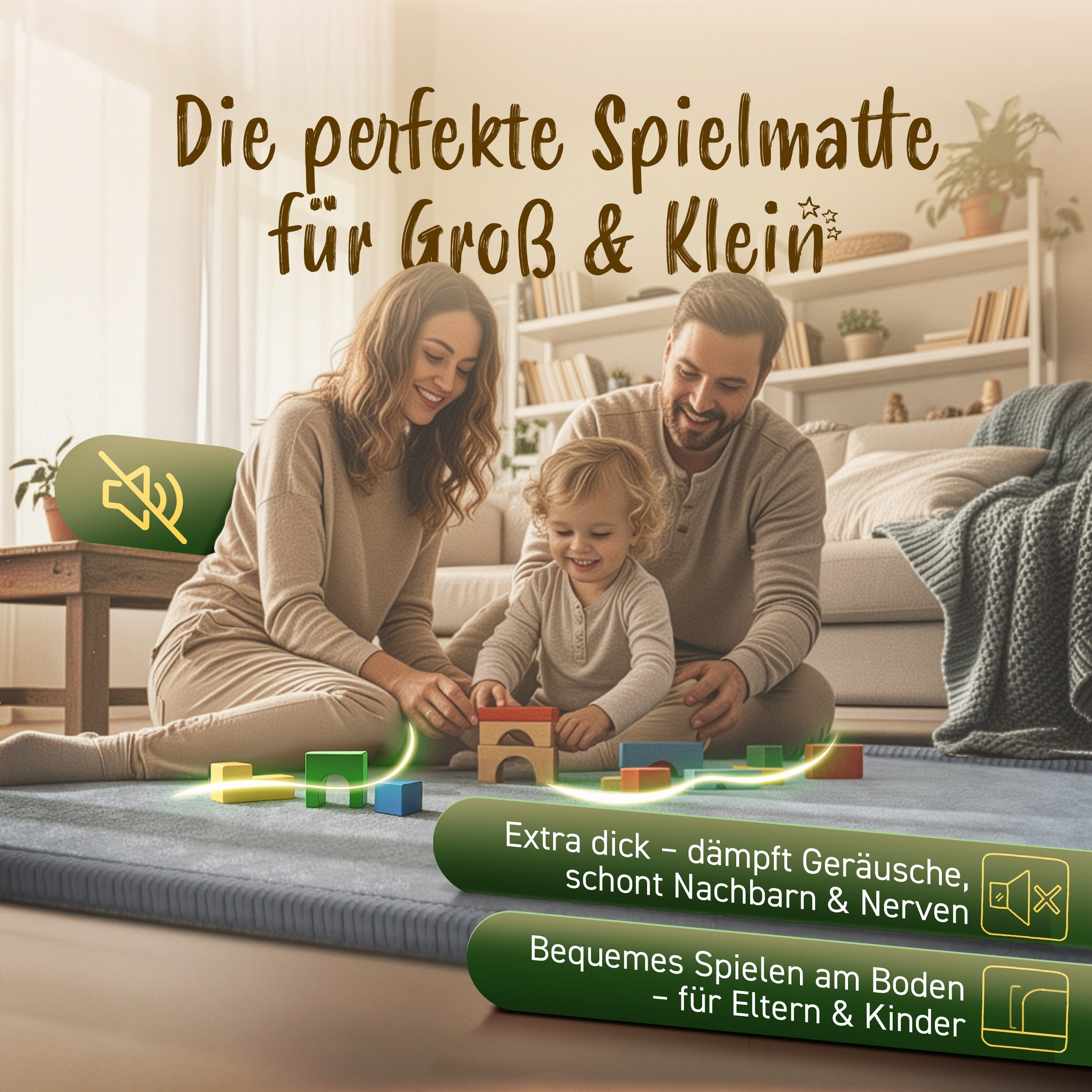 Kinderteppich - M - 140x200cm - Hellgrau