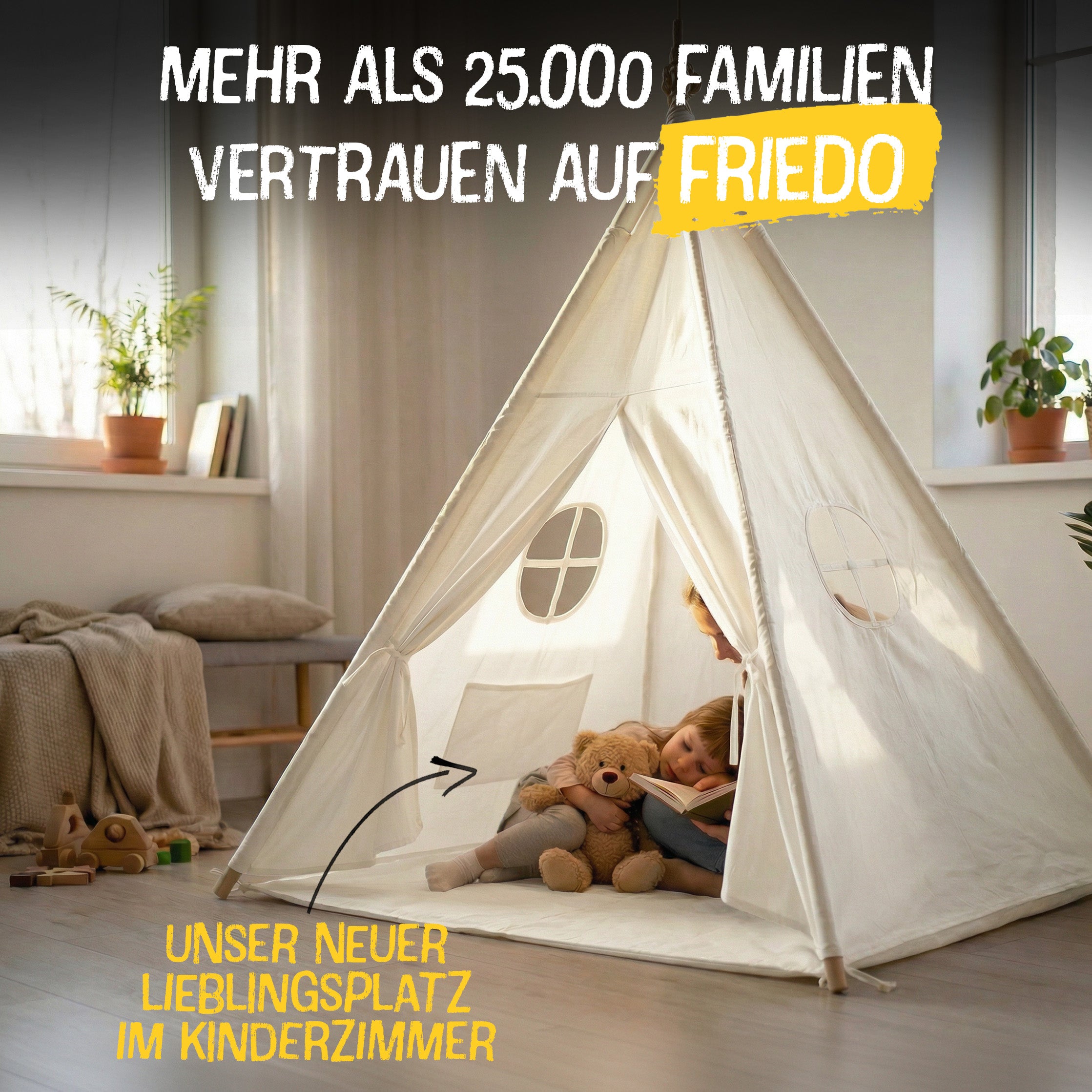 Tipi Zelt - 120x120x160cm