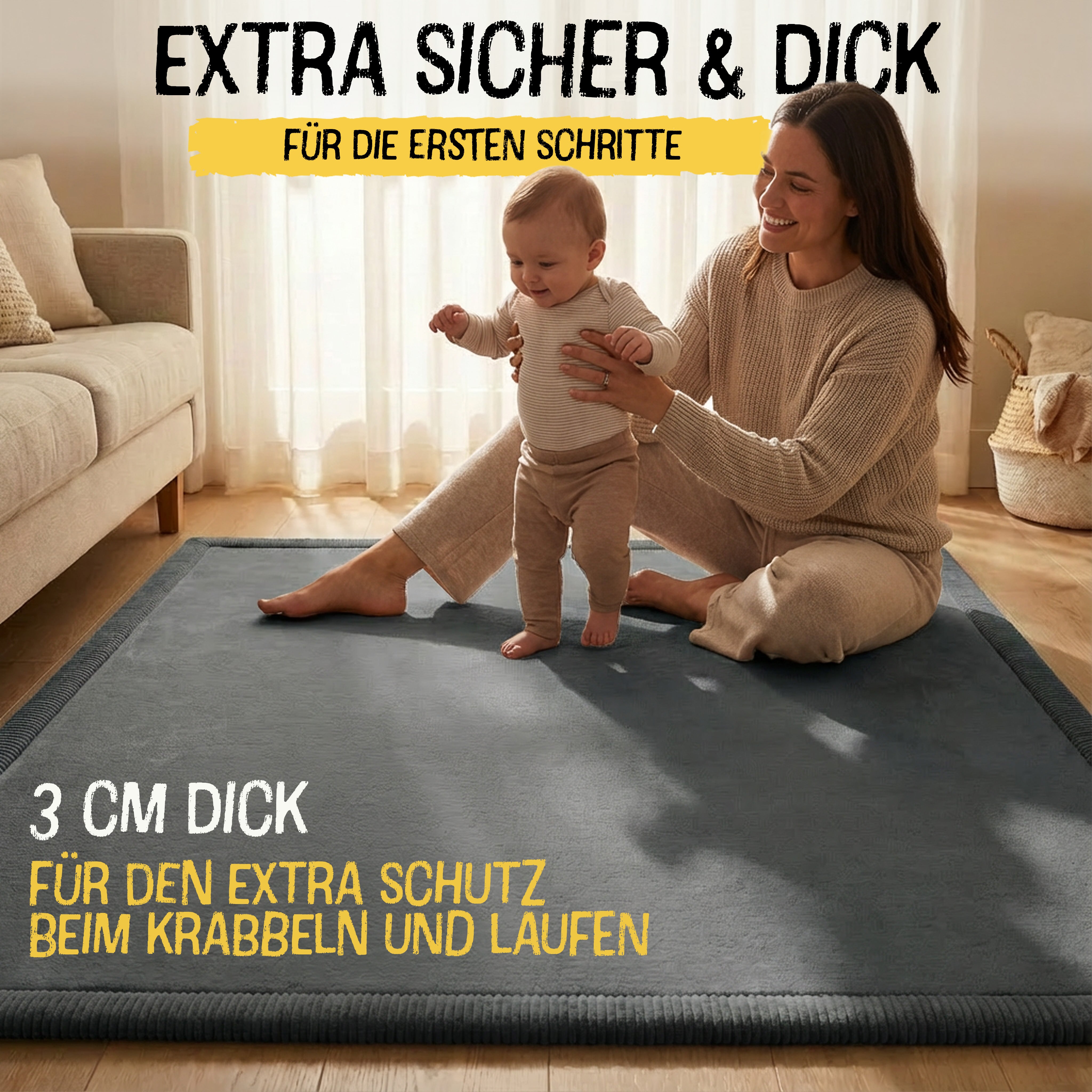 Anthrazit - Rund - 150cm - Bild 3