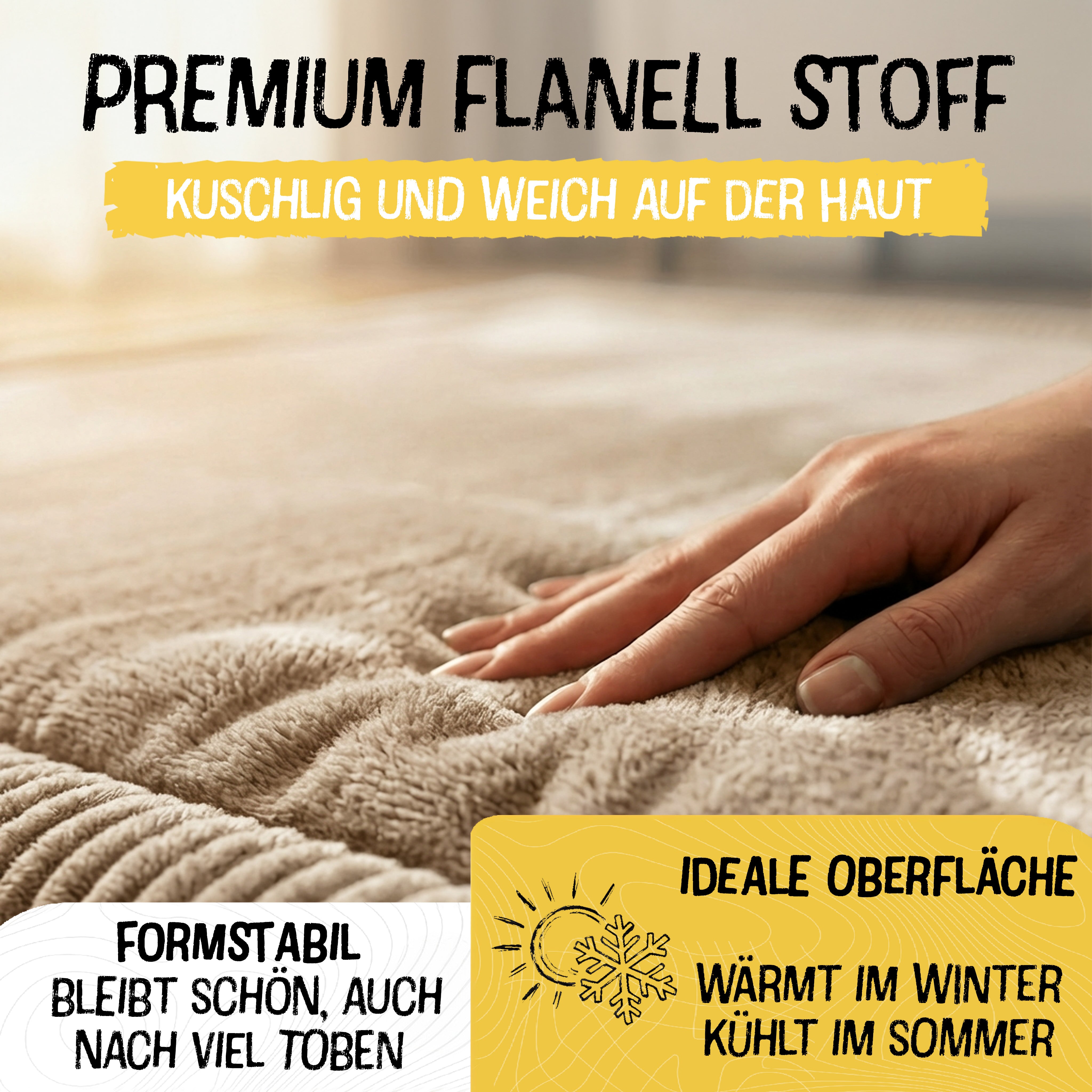 Beige - Rund - 150cm - Bild 6