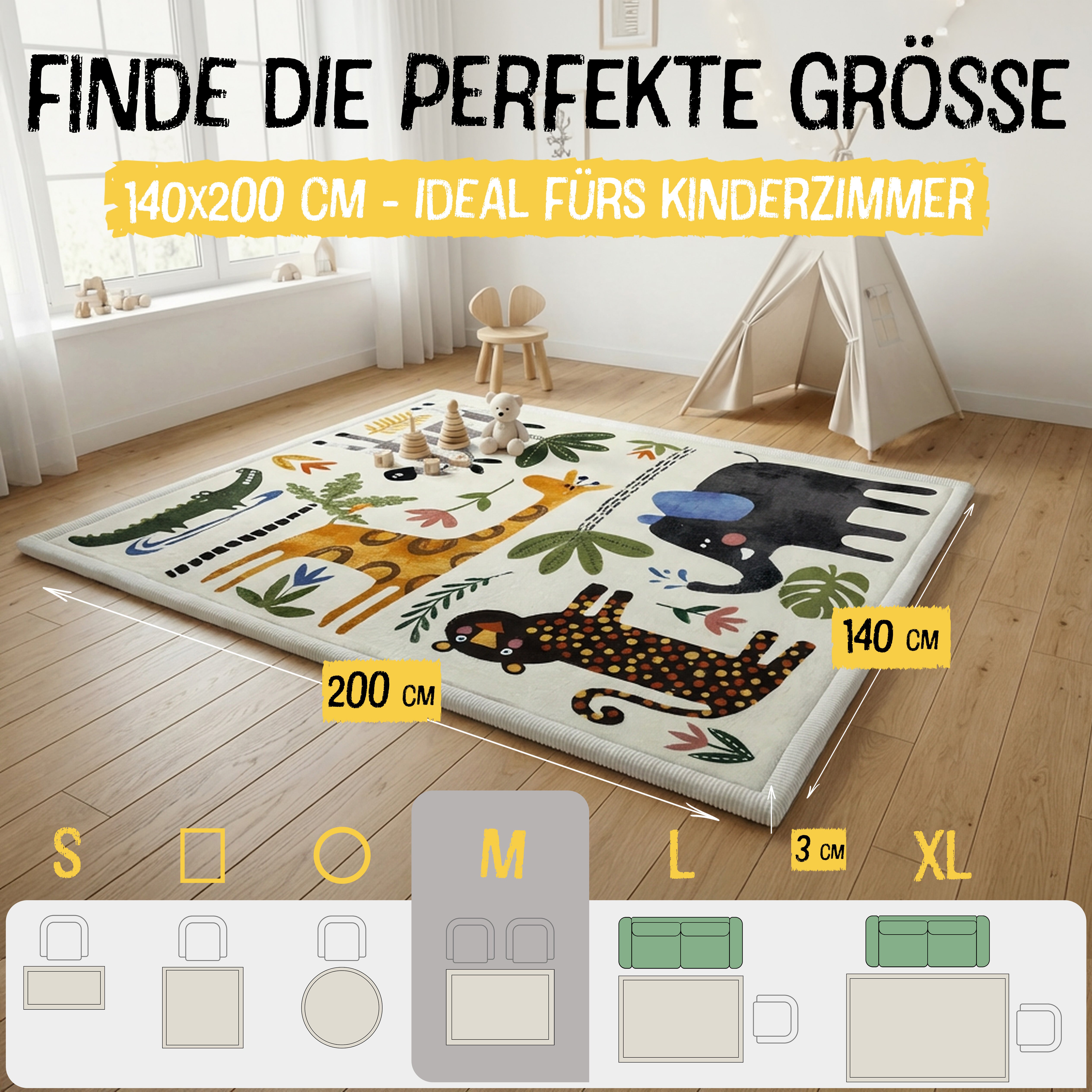 Tiere - M - 140x200cm - Bild 2