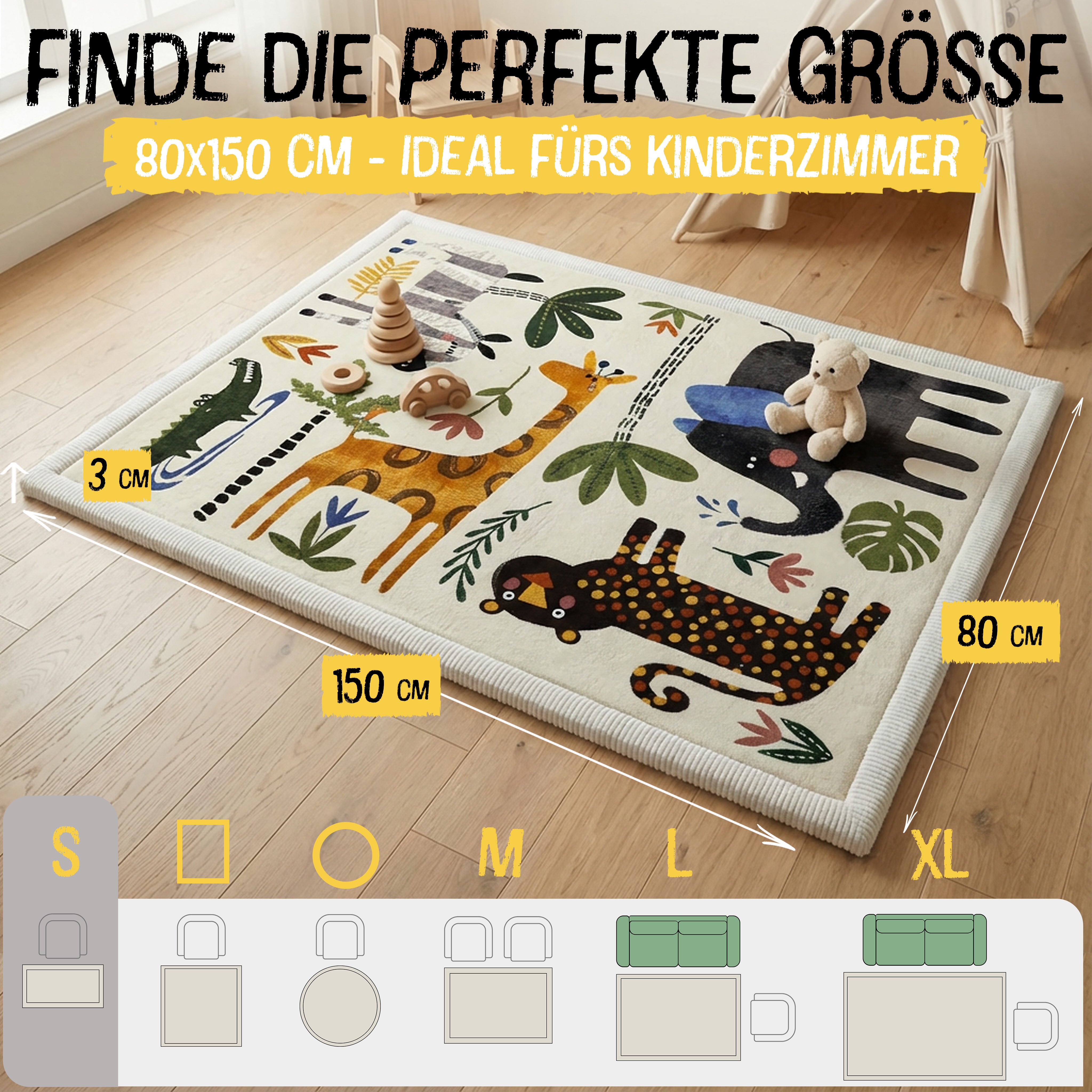 Tiere - S - 80x150cm - Bild 2