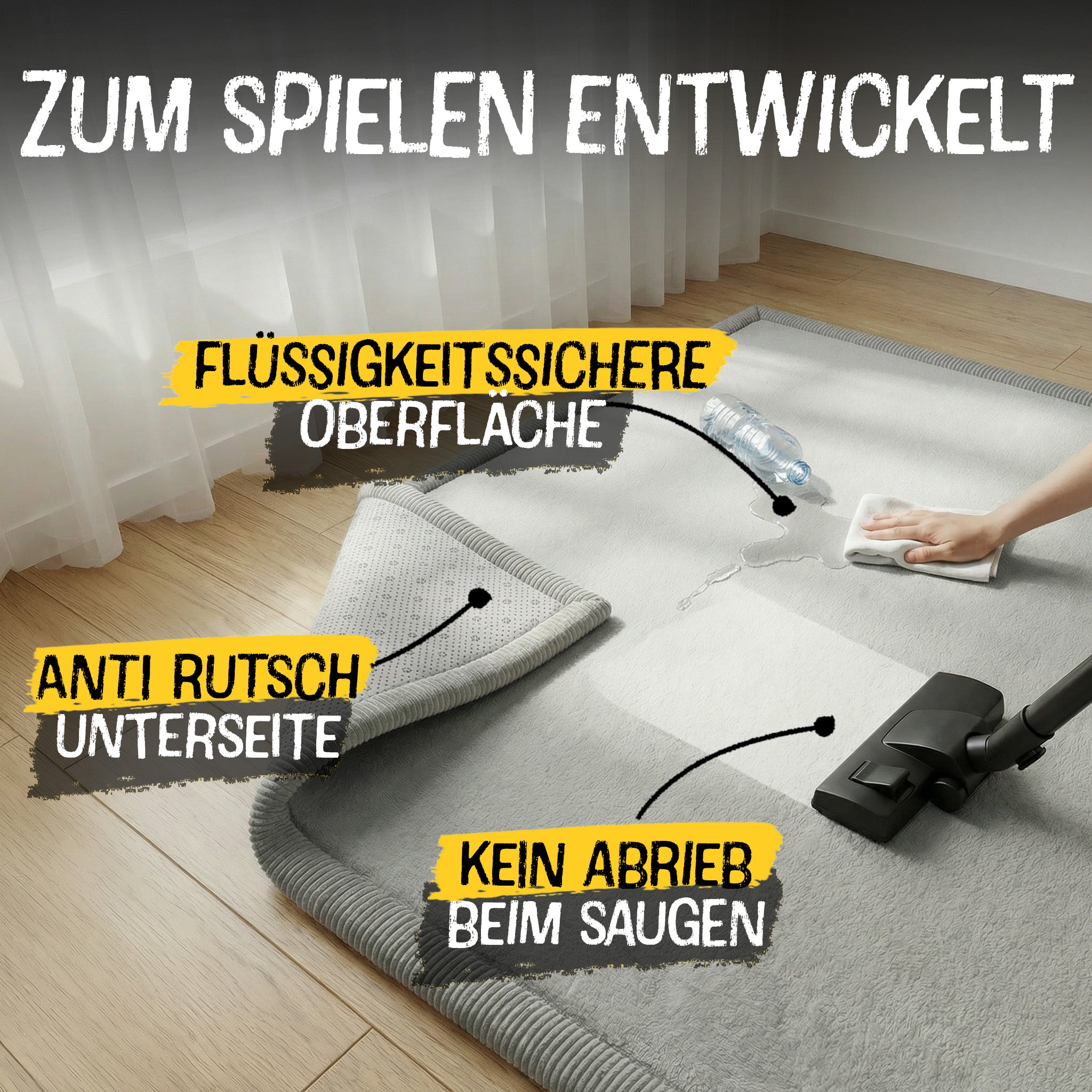 Hellgrau - Rund - 150cm - Bild 7