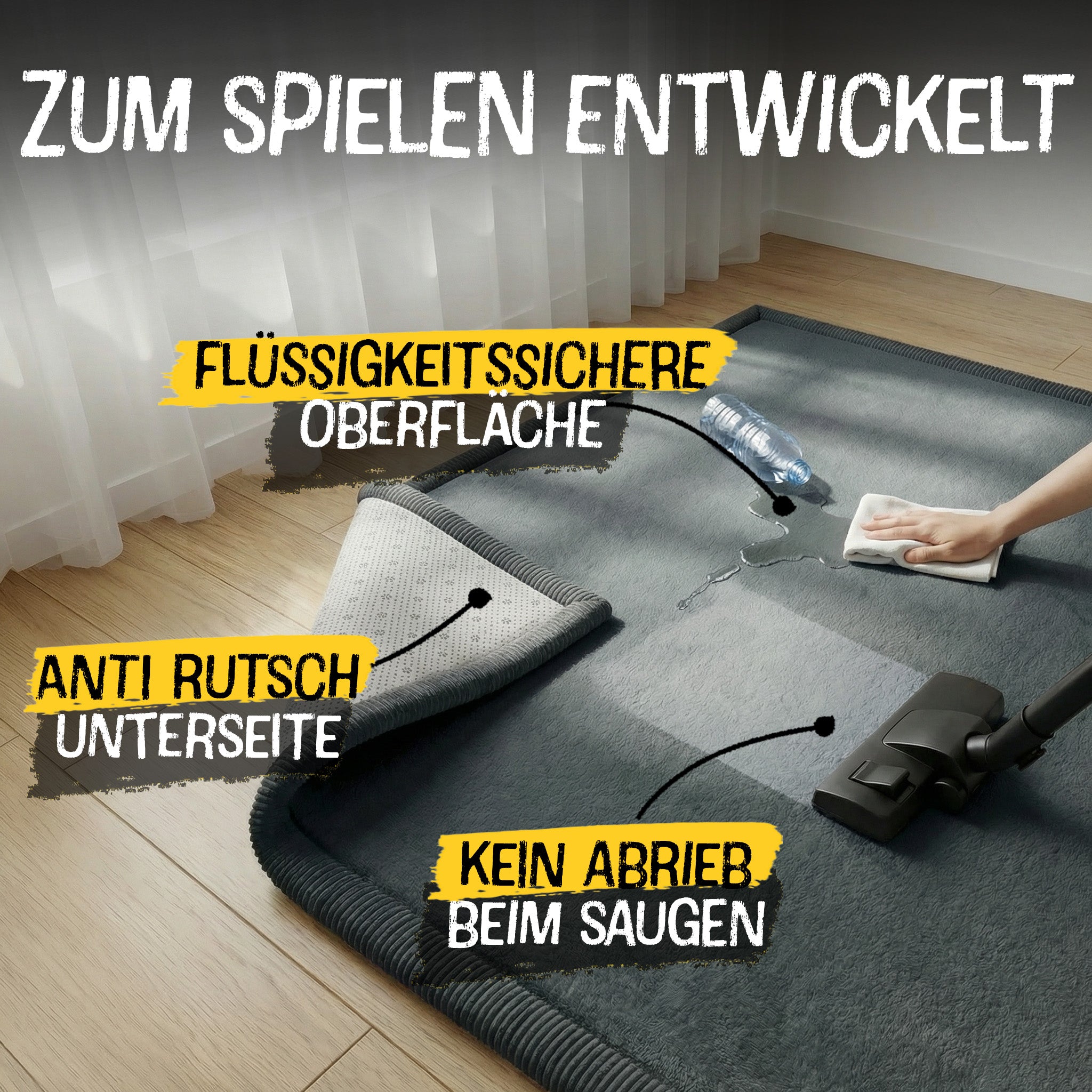Anthrazit - Rund - 150cm - Bild 7